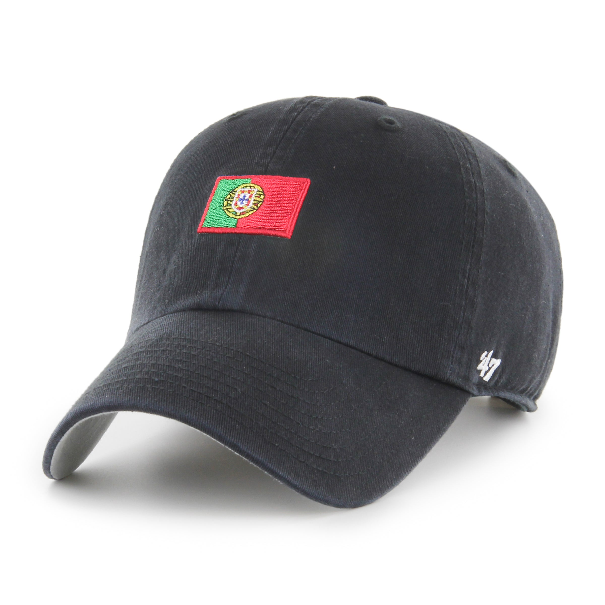 Casquette ajustable noire pour homme de marque Portugal 47 Clean Up Places Abate