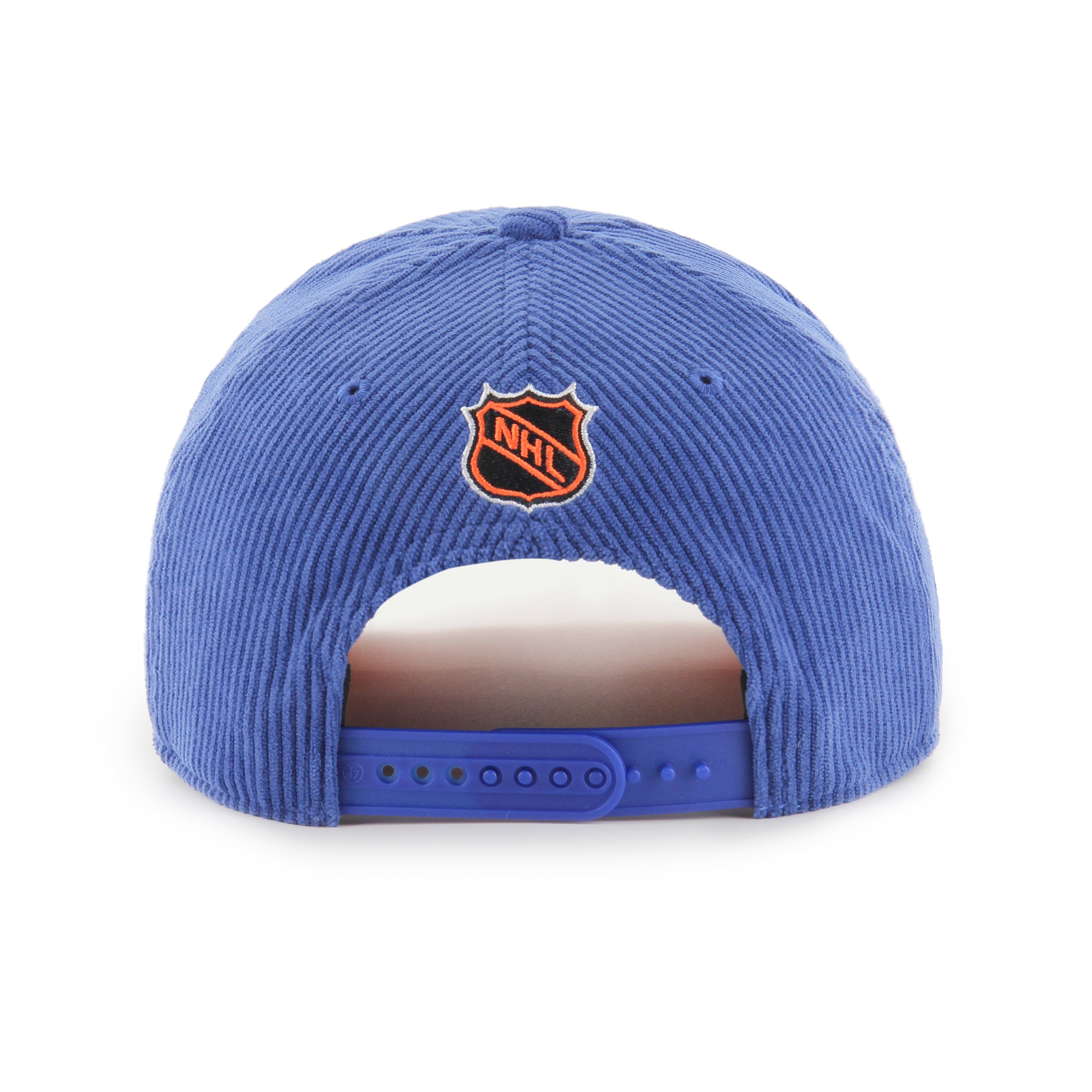 Edmonton Oilers NHL 47 Brand Men's Royal Crosstown Cord Arch Snapback Hat