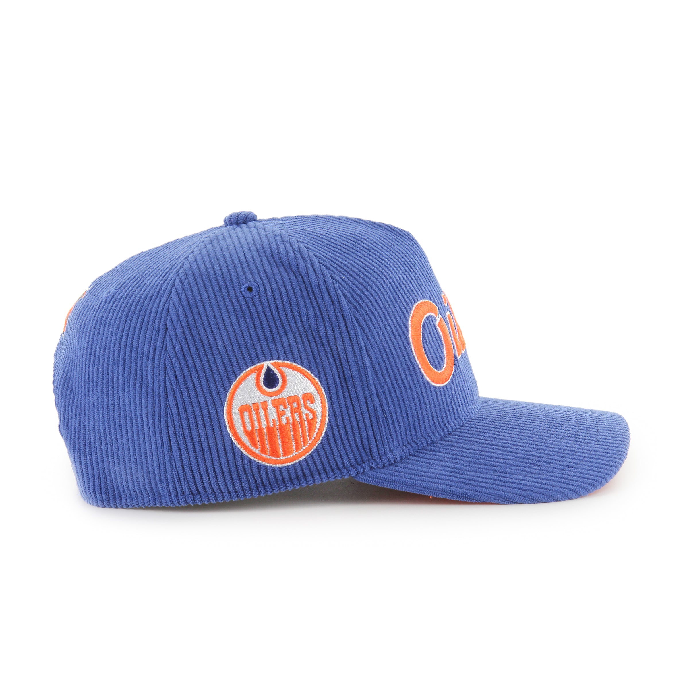 Edmonton Oilers NHL 47 Brand Men's Royal Crosstown Cord Arch Snapback Hat