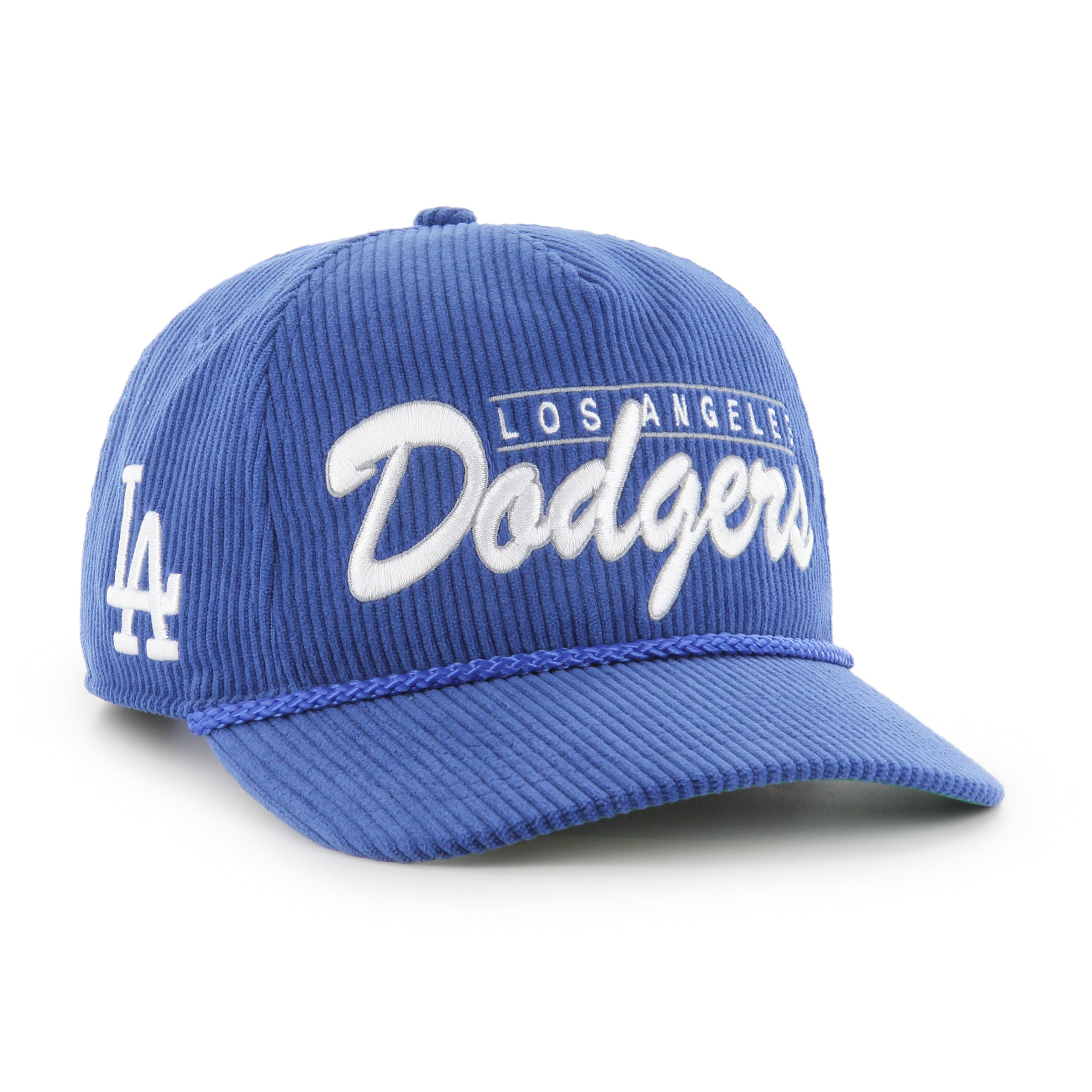 Casquette Snapback Royal Double Header Cord Hitch pour homme des Dodgers de Los Angeles MLB 47 Brand