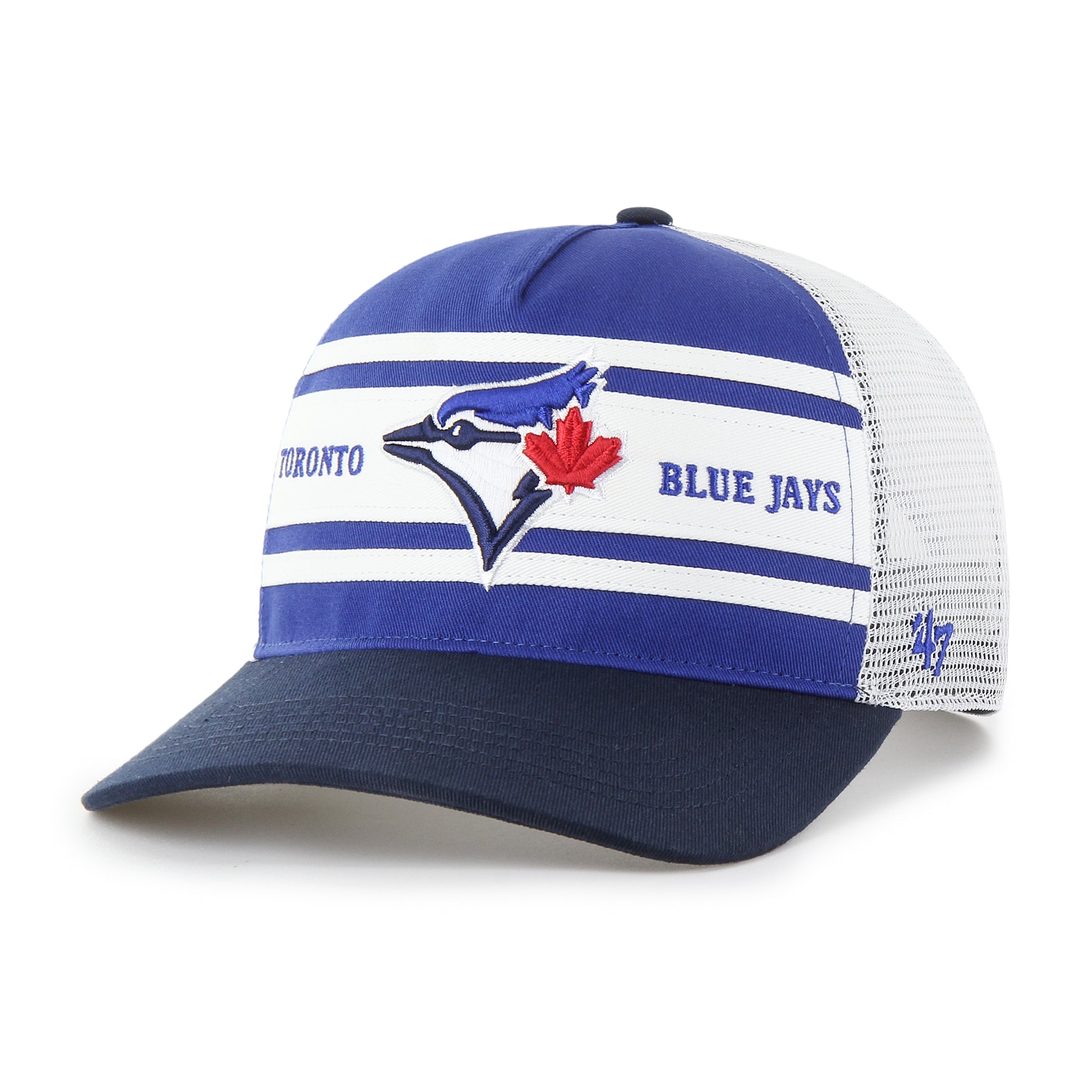 Toronto Blue Jays 47 Brand Men's Royal/White Super Stripe Hitch Adjustable Hat