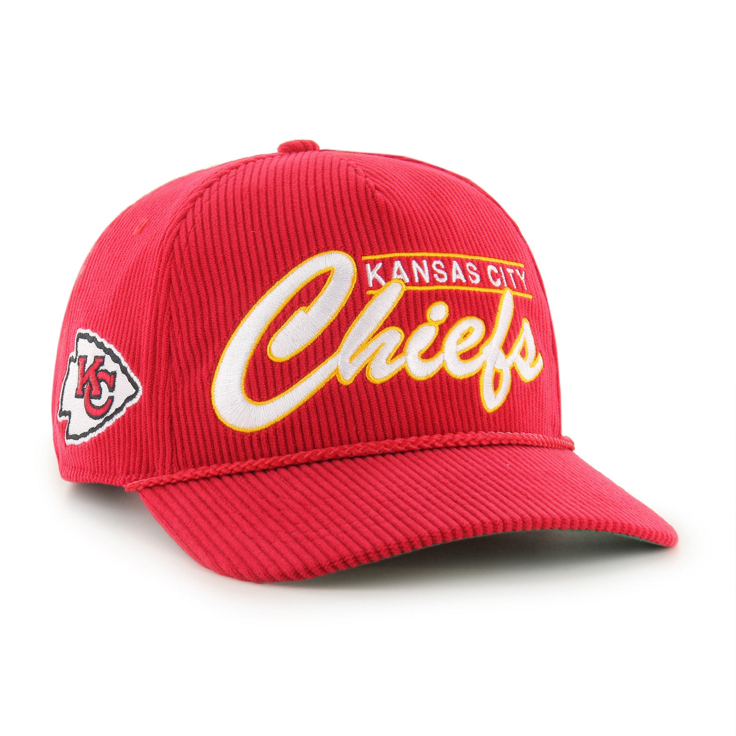 Casquette snapback rouge à double en-tête pour homme Kansas City Chiefs NFL 47 Brand