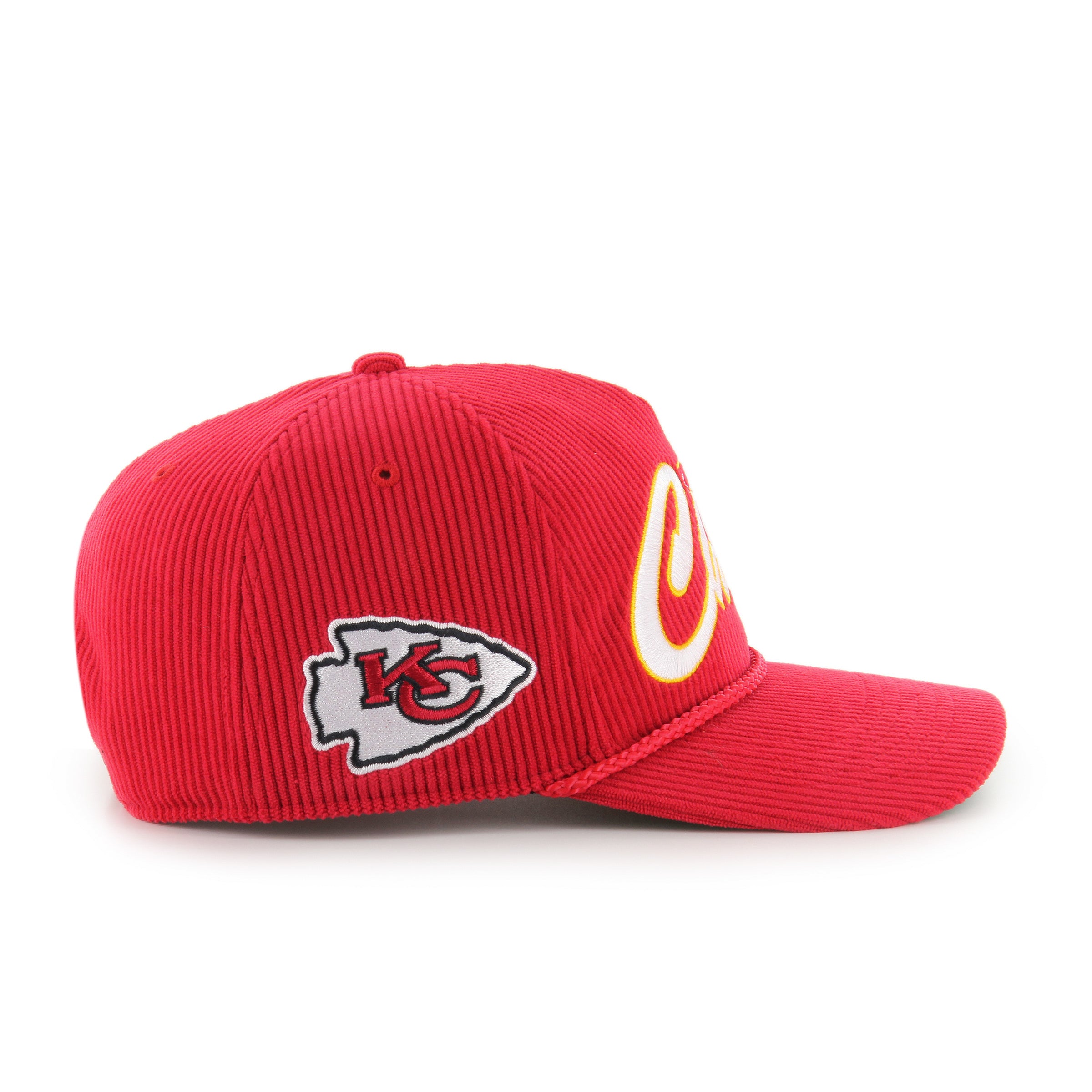 Kansas City Chiefs NFL 47 Brand Men's Red Double Header Cord Hitch Snapback