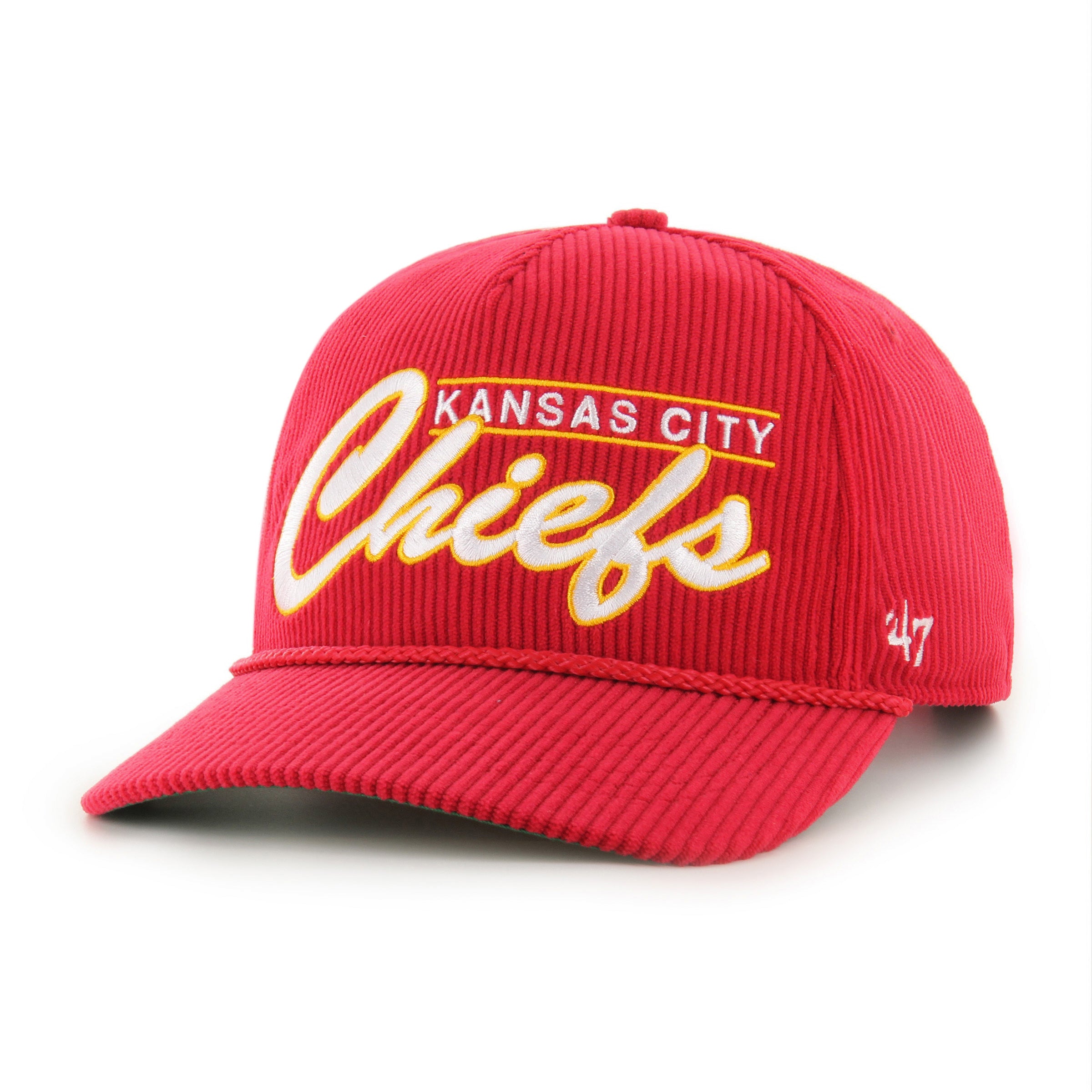 Kansas City Chiefs NFL 47 Brand Men's Red Double Header Cord Hitch Snapback