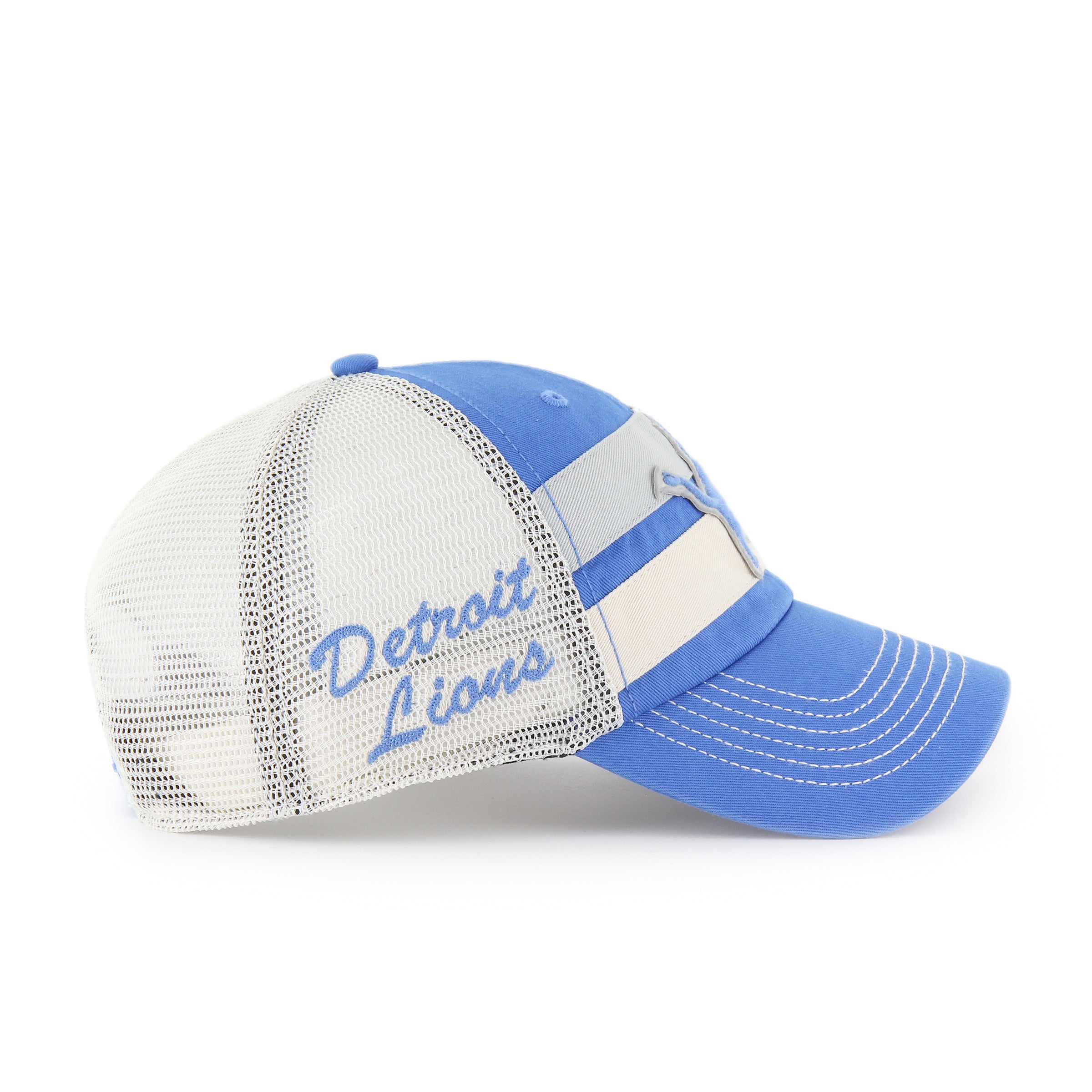 Detroit Lions NFL 47 Brand Men's Light Blue ClubHouse Boon Trucker Clean up Hat