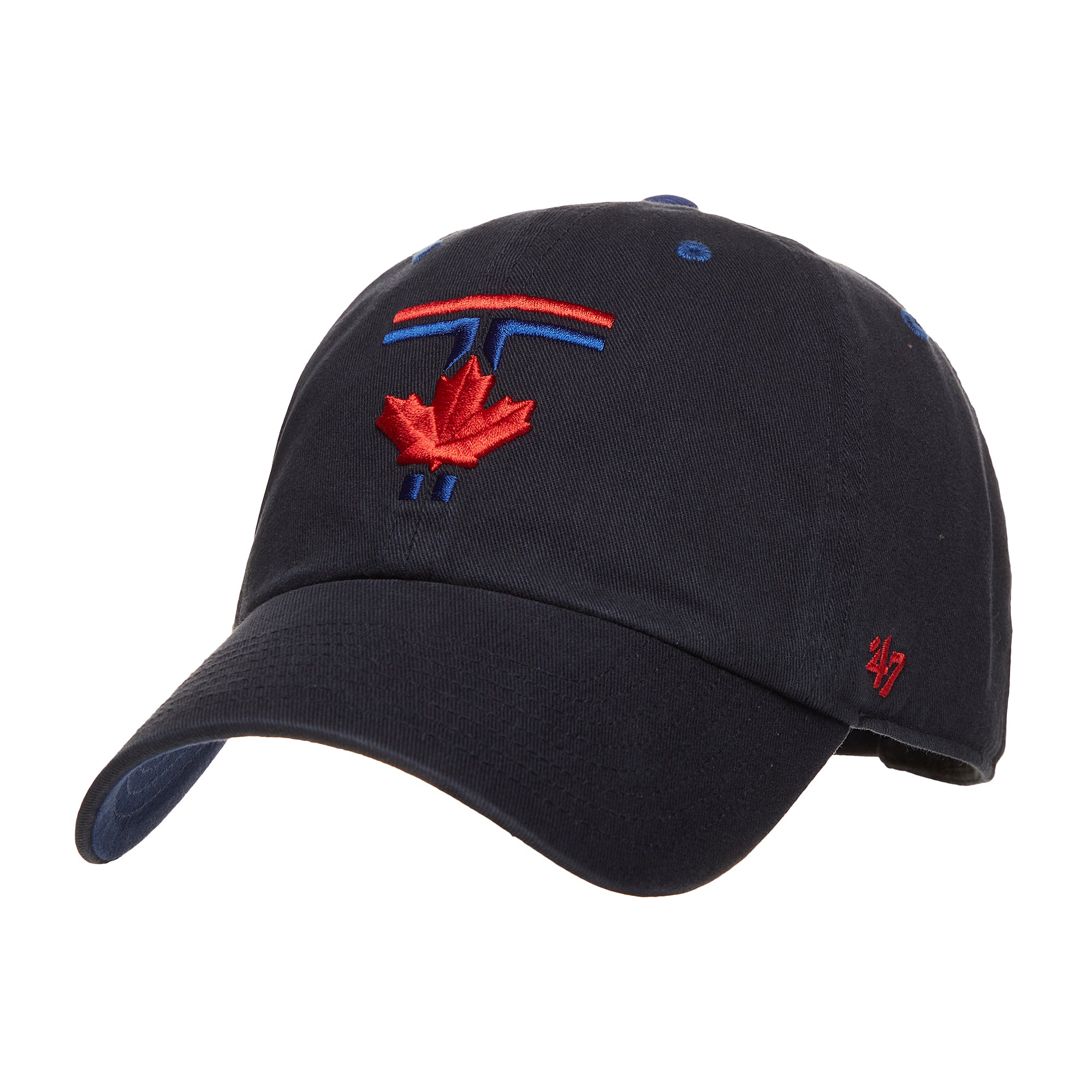 Toronto Blue Jays MLB 47 Brand Men's Black City Connect Logo Clean Up Adjustable Hat