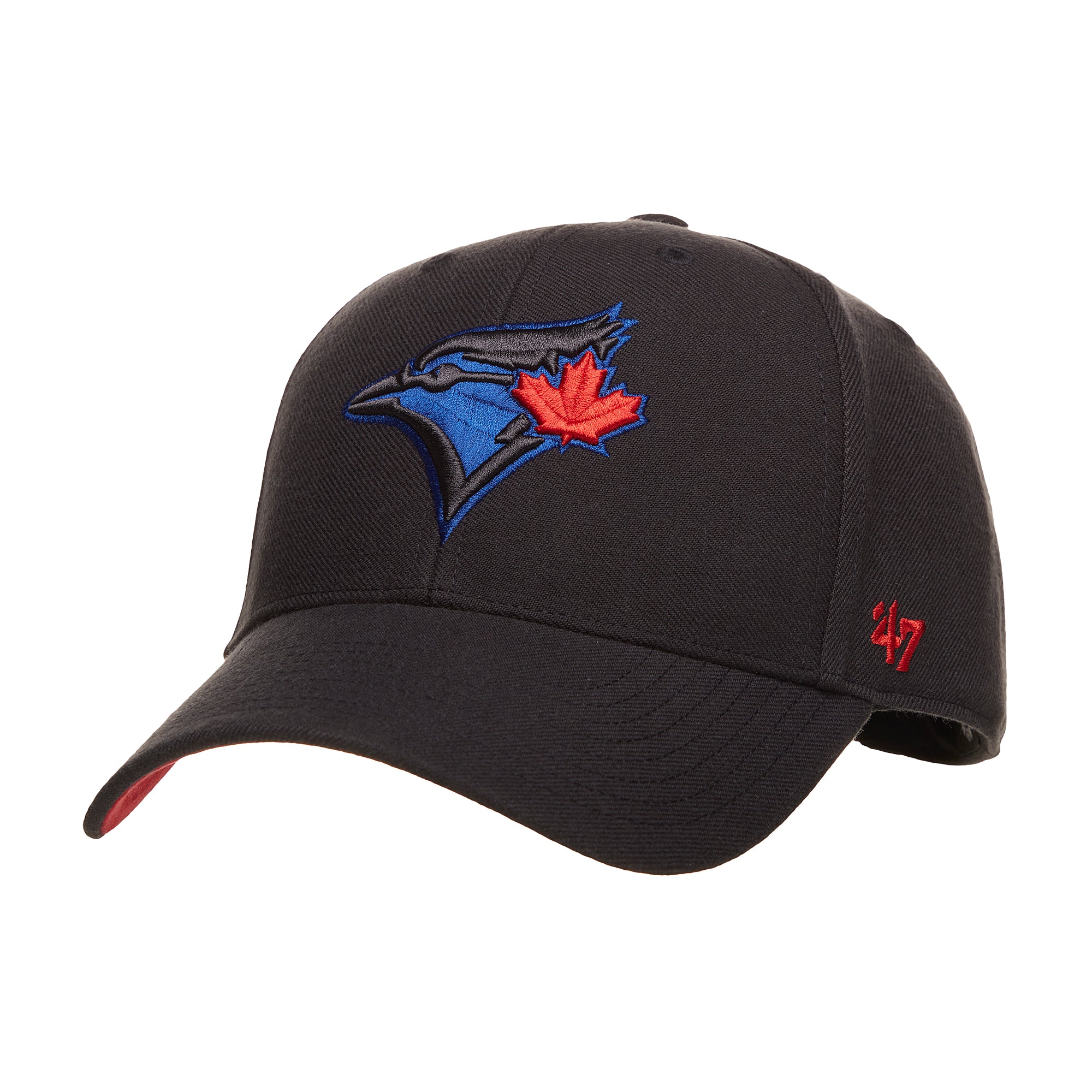 Toronto Blue Jays MLB 47 Brand Men's Black City Connect Double MVP Adjustable Hat