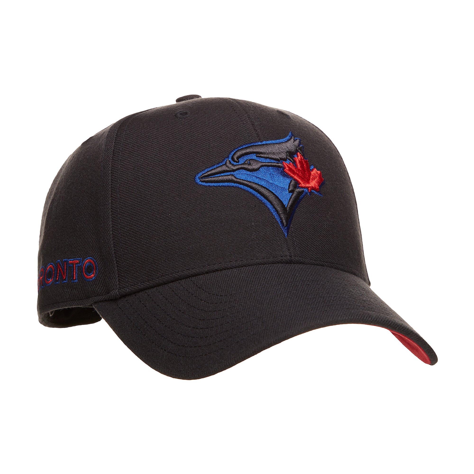 Toronto Blue Jays MLB 47 Brand Men's Black City Connect Double MVP Adjustable Hat