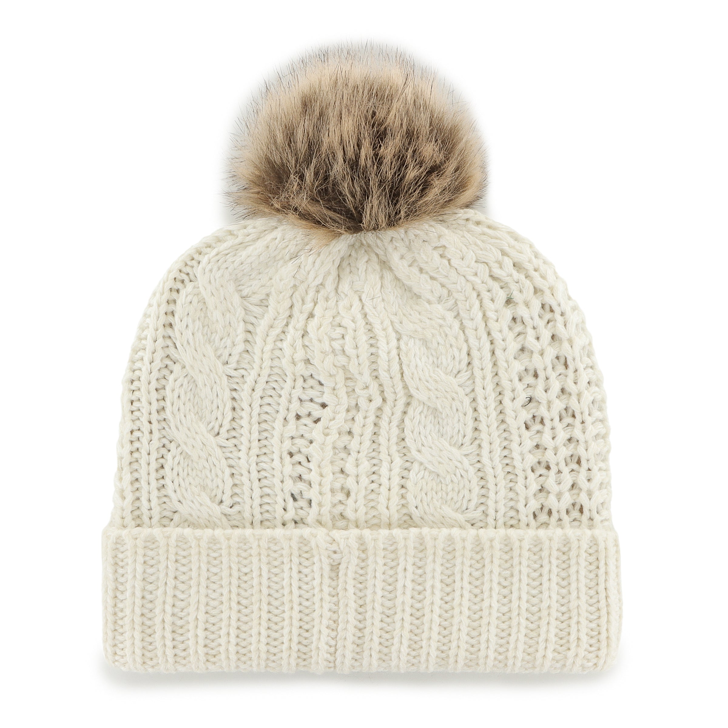 Bonnet tricoté beige à pompon Meeko pour femme de la marque MLB 47 des Blue Jays de Toronto