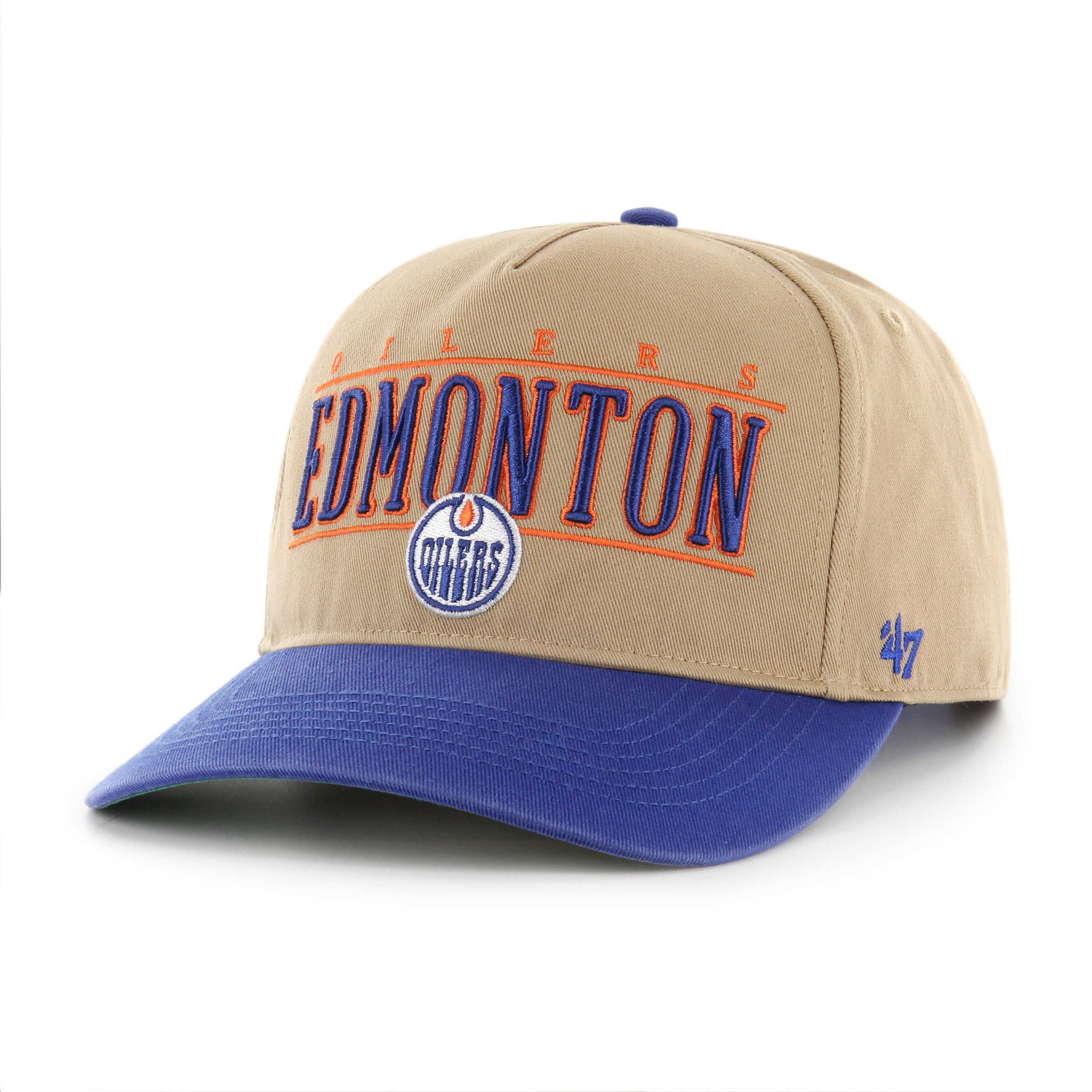 Edmonton Oilers NHL 47 Brand Men's Khaki Cityline Hitch Adjustable Hat