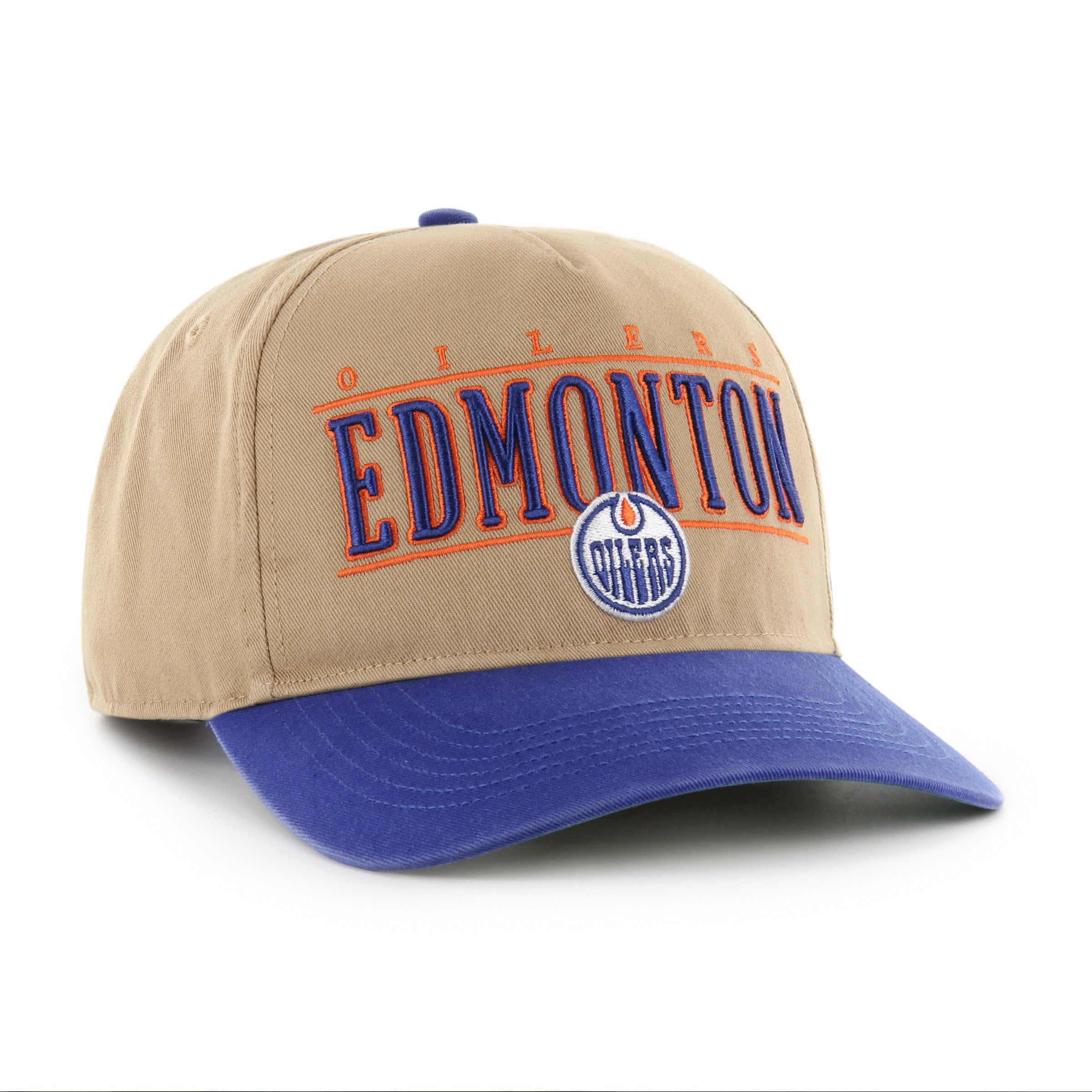 Edmonton Oilers NHL 47 Brand Men's Khaki Cityline Hitch Adjustable Hat