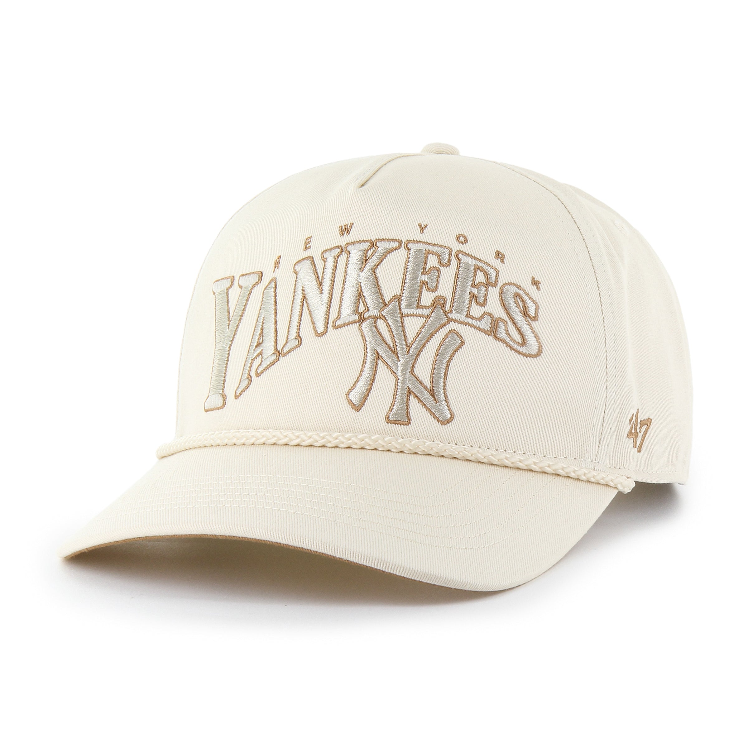 Casquette ajustable à corde ondulée naturelle pour homme New York Yankees MLB 47 Brand