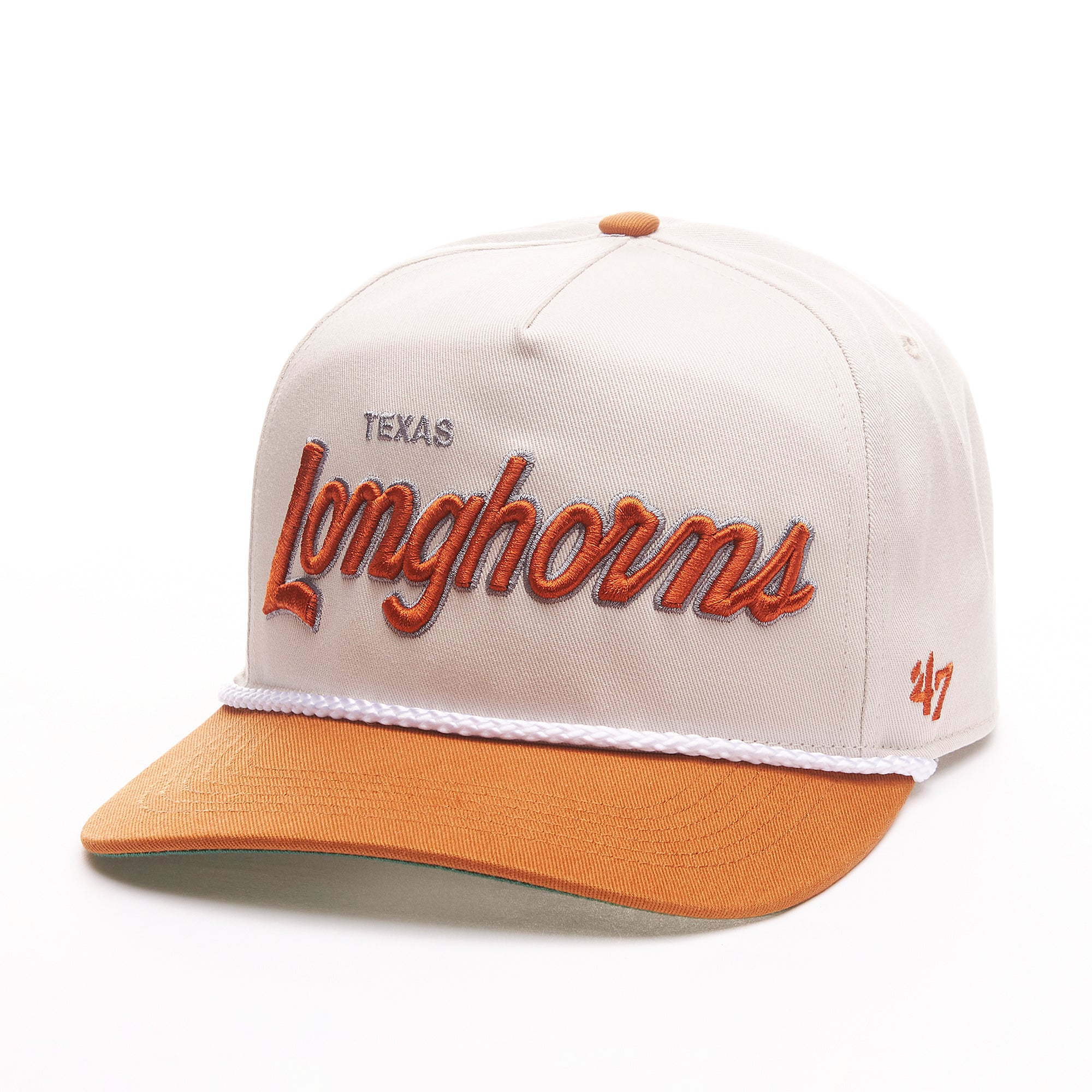 Texas Longhorns NCAA 47 Brand Men's Natural Crosstown Script Snapback Hat