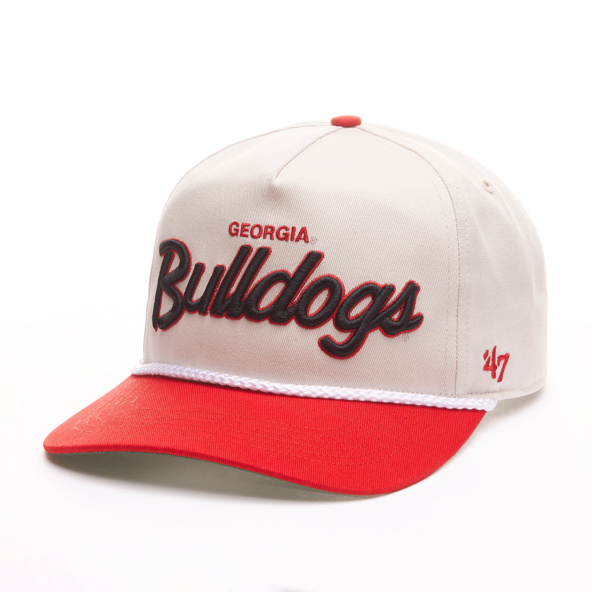 Casquette Snapback NCAA 47 Brand pour homme Georgia Bulldogs avec inscription Crosstown naturelle