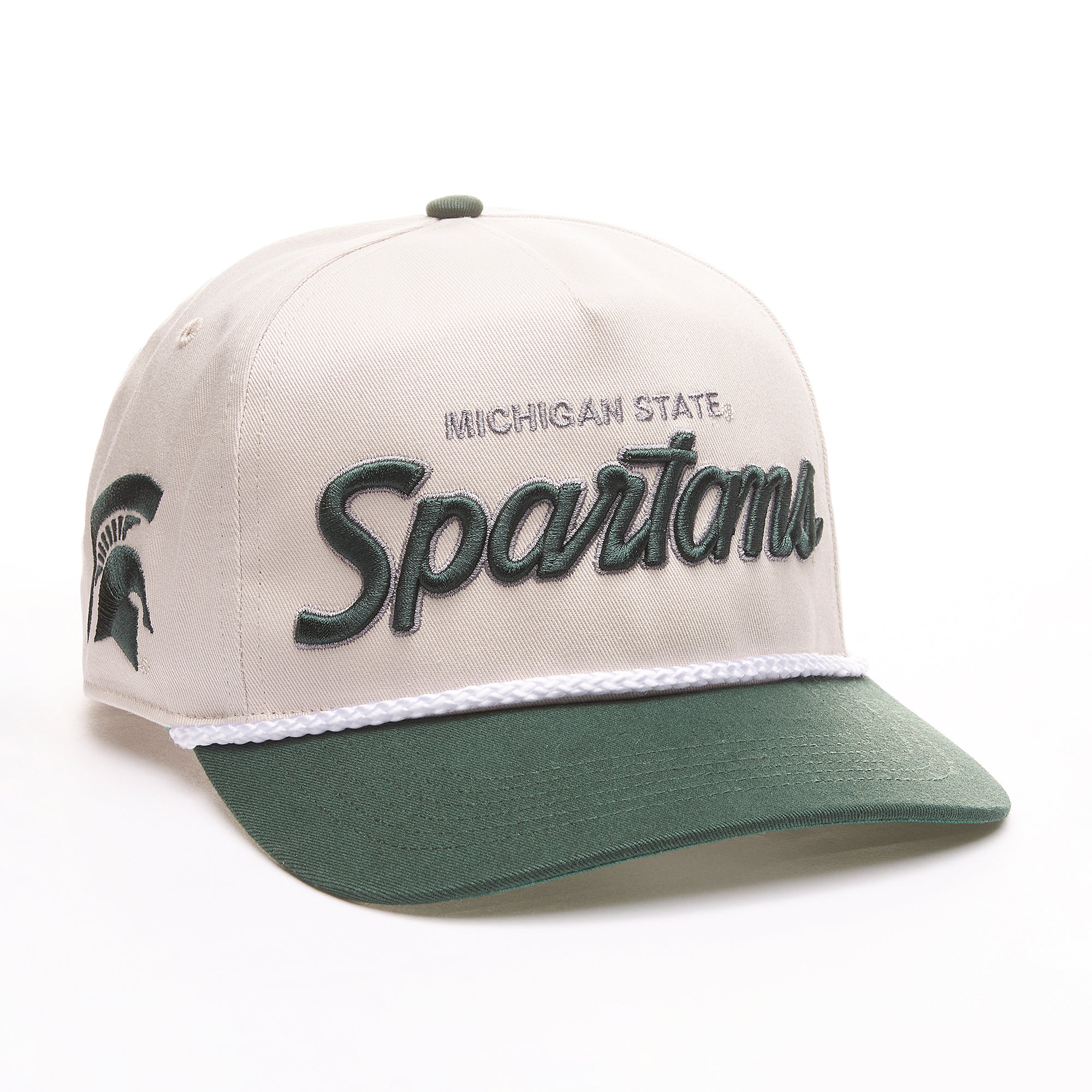 Casquette snapback NCAA 47 Brand pour homme Michigan State Spartans avec inscription Crosstown naturelle