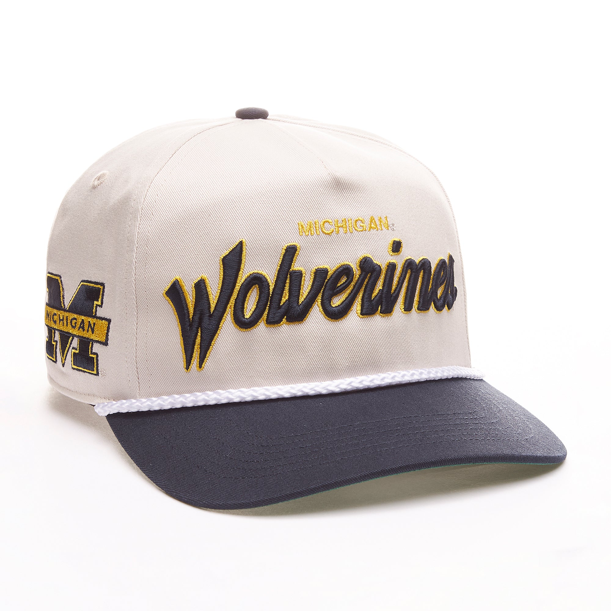 Michigan Wolverines NCAA 47 Brand Men's Natural Crosstown Script Snapback Hat