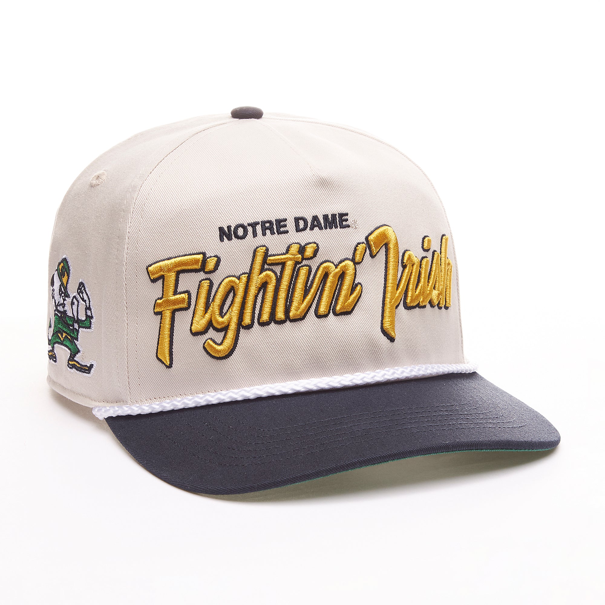 Casquette Snapback NCAA 47 Brand pour homme de Notre Dame Fighting Irish avec inscription Crosstown naturelle