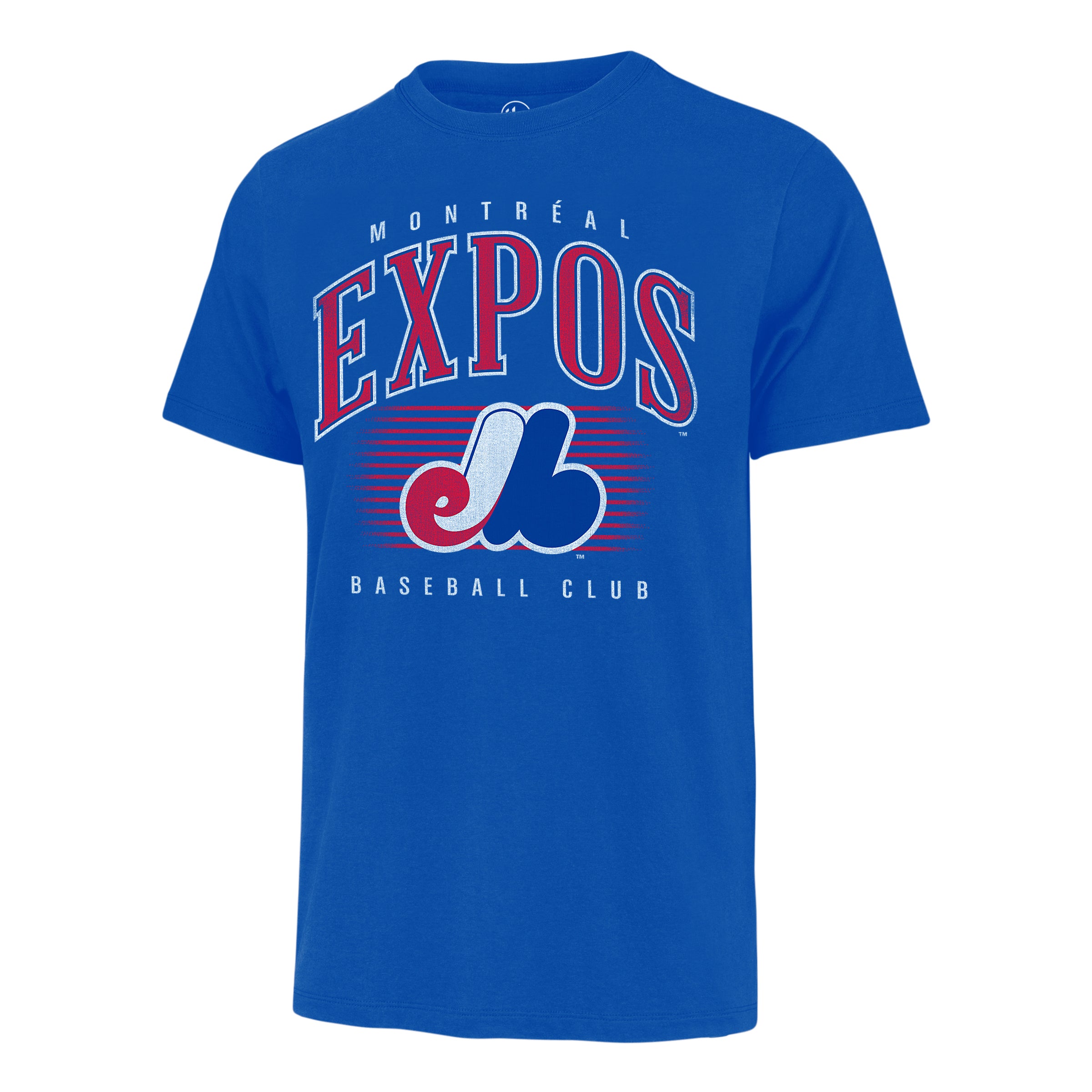 T-shirt double en-tête royal pour homme de la marque MLB 47 Brand Expos de Montréal