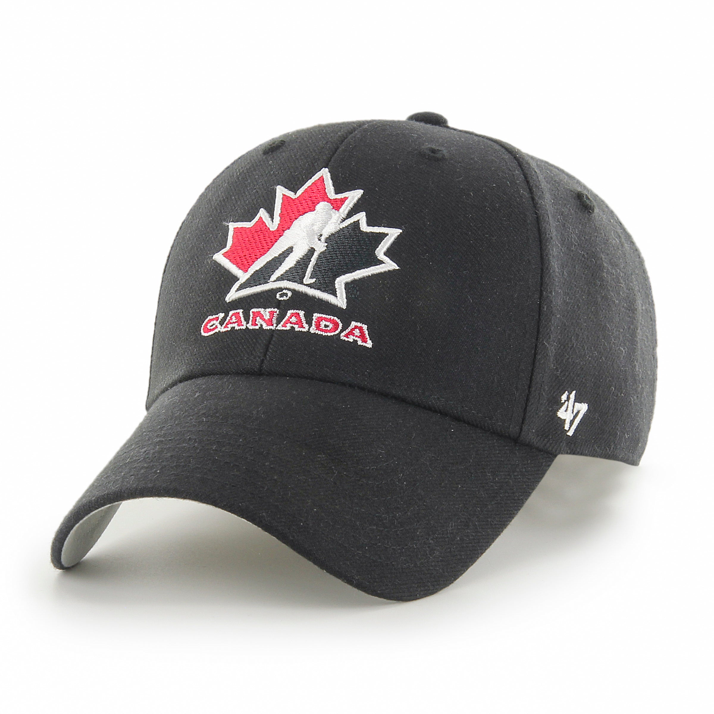 Hockey Canada IIHF 47 Brand Men's Black MVP Adjustable Hat