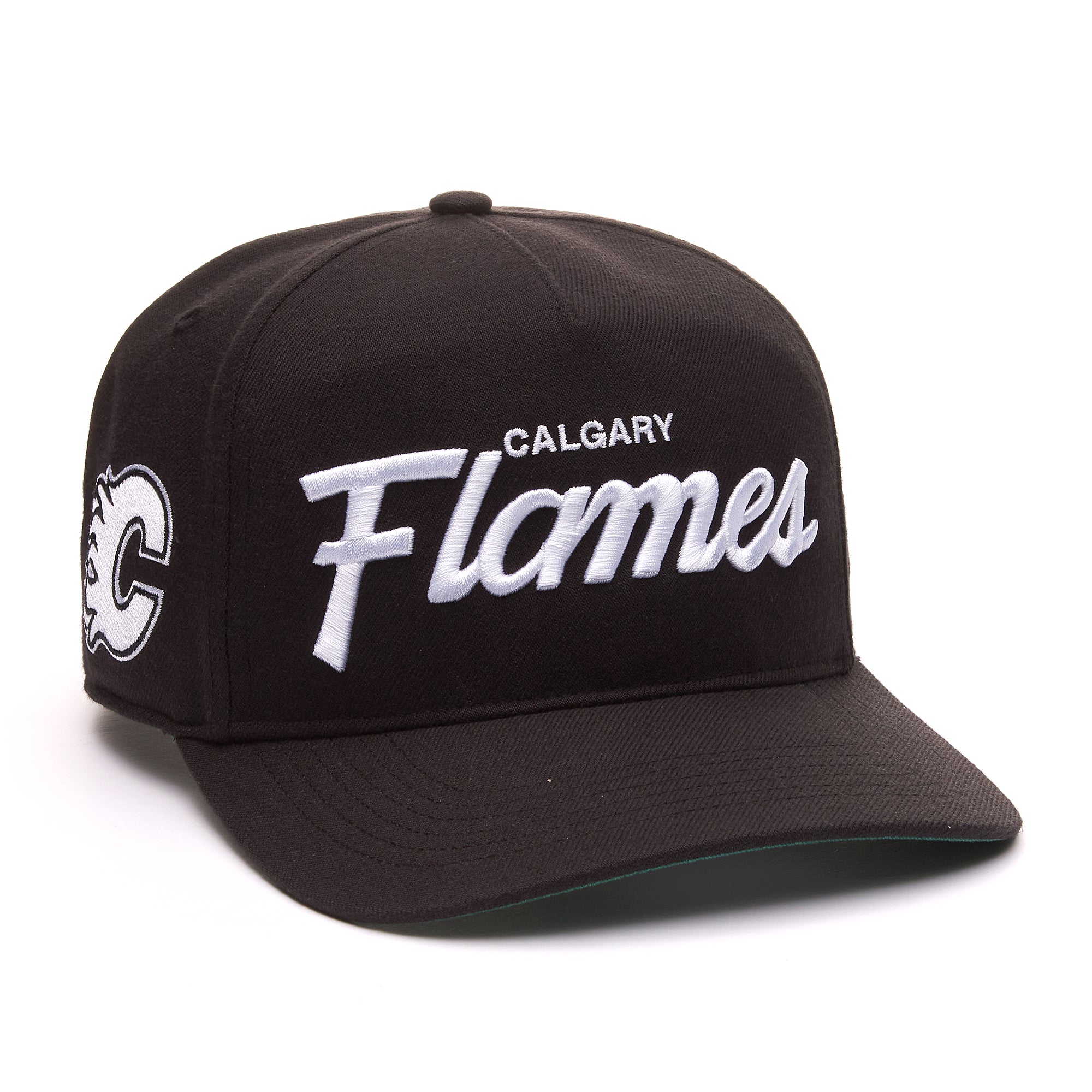 Casquette à pression noire Attitude Hitch pour homme de la LNH 47 des Flames de Calgary