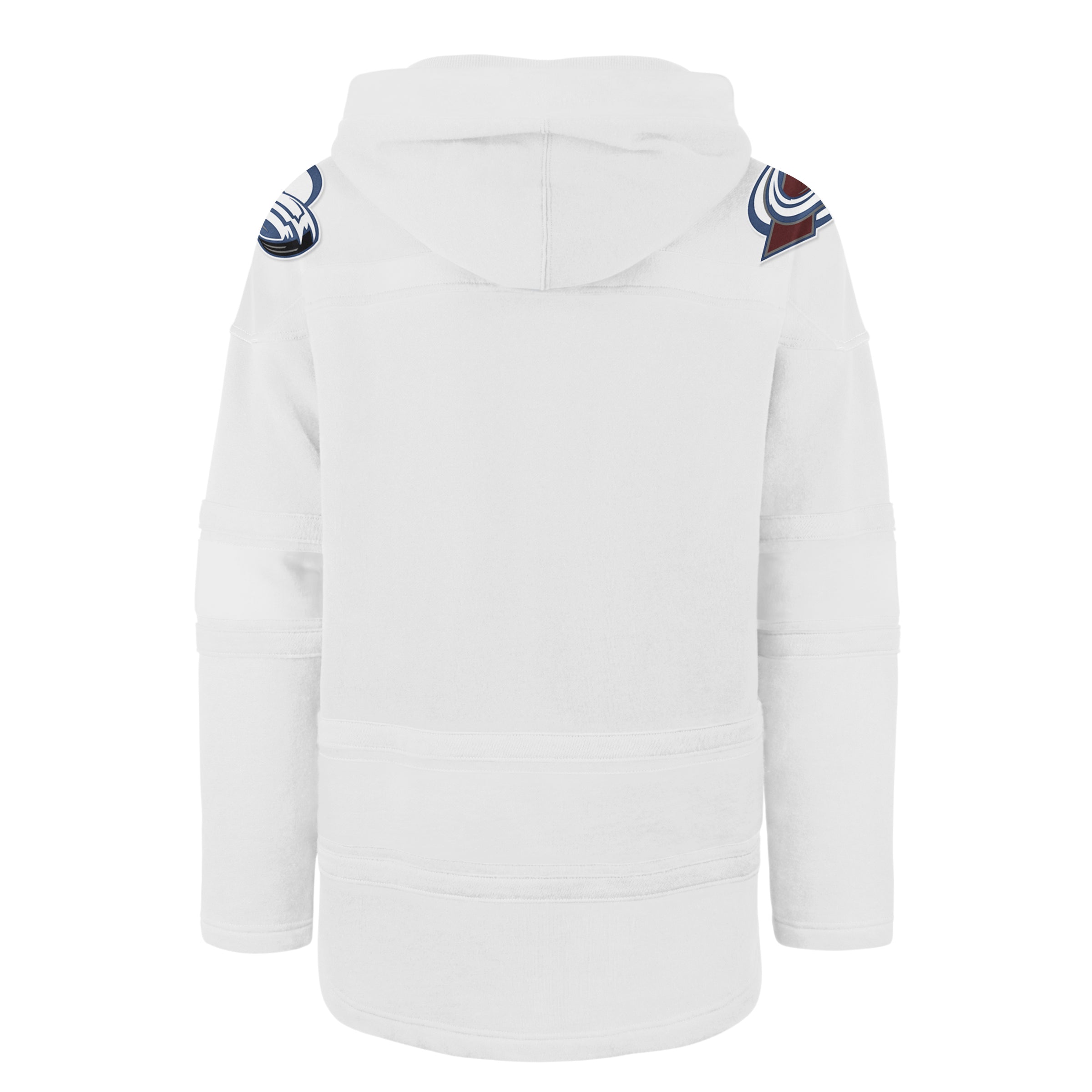 Sweat à capuche à lacets épais pour homme de la marque Colorado Avalanche NHL 47 White Out