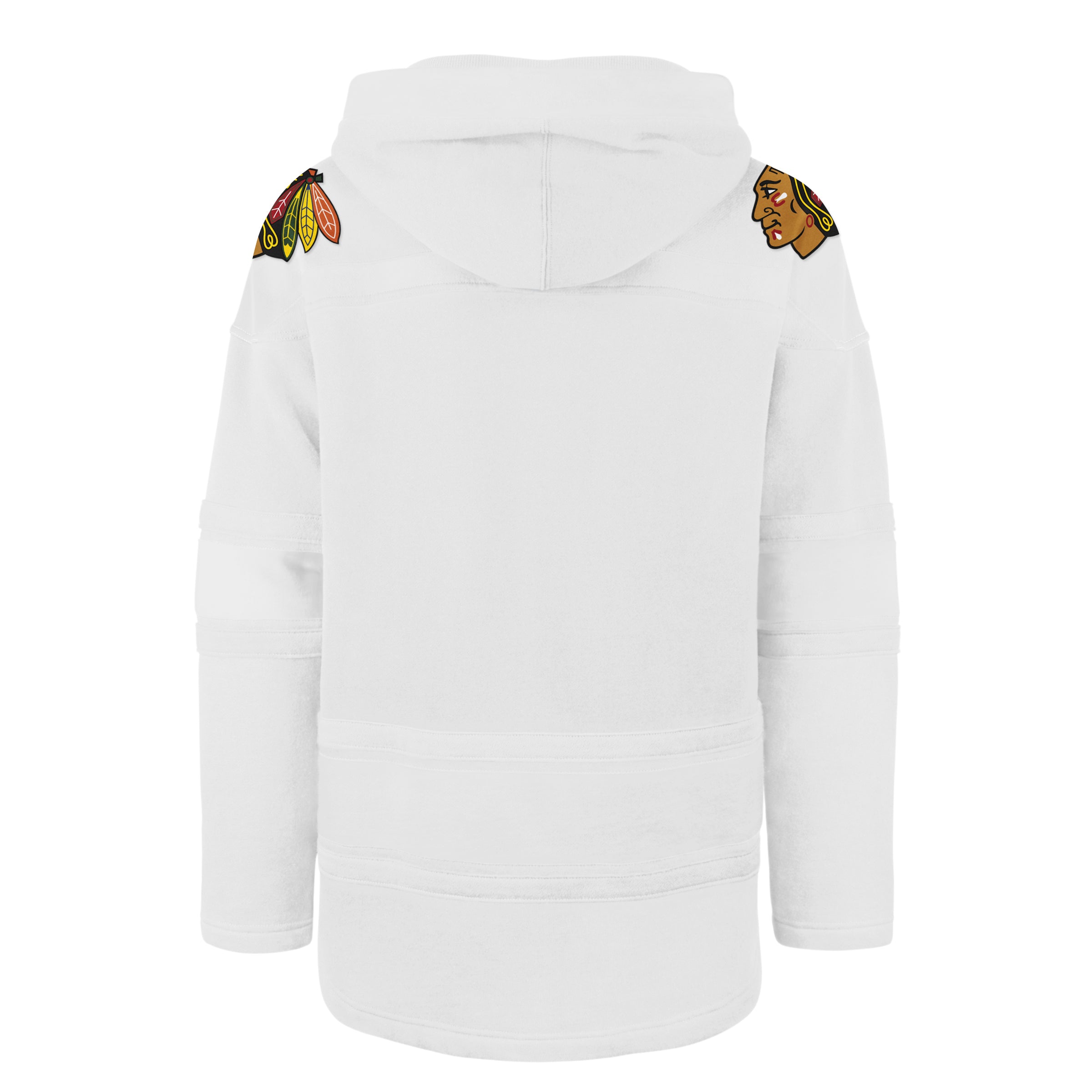 Chicago Blackhawks NHL 47 Brand Men's White Out Heavyweight Lacer Hoodie