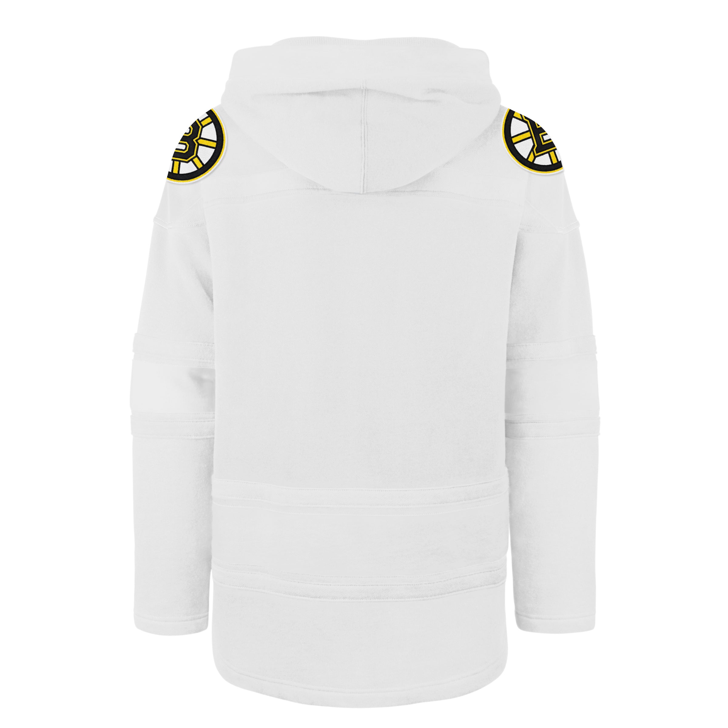 Boston Bruins NHL 47 Brand Men's White Out Heavyweight Lacer Hoodie