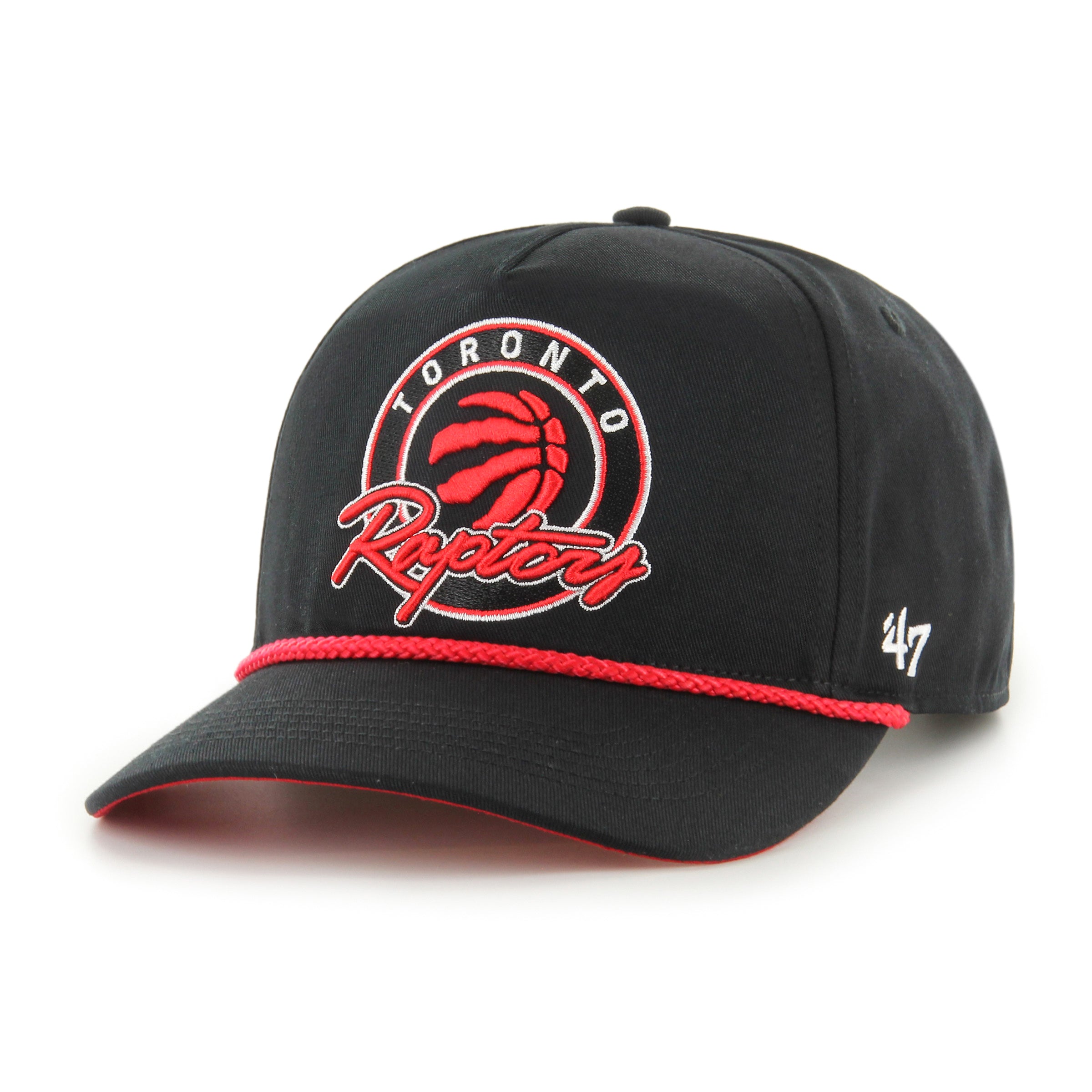 Casquette à visière ajustable noire pour homme NBA 47 Brand des Toronto Raptors