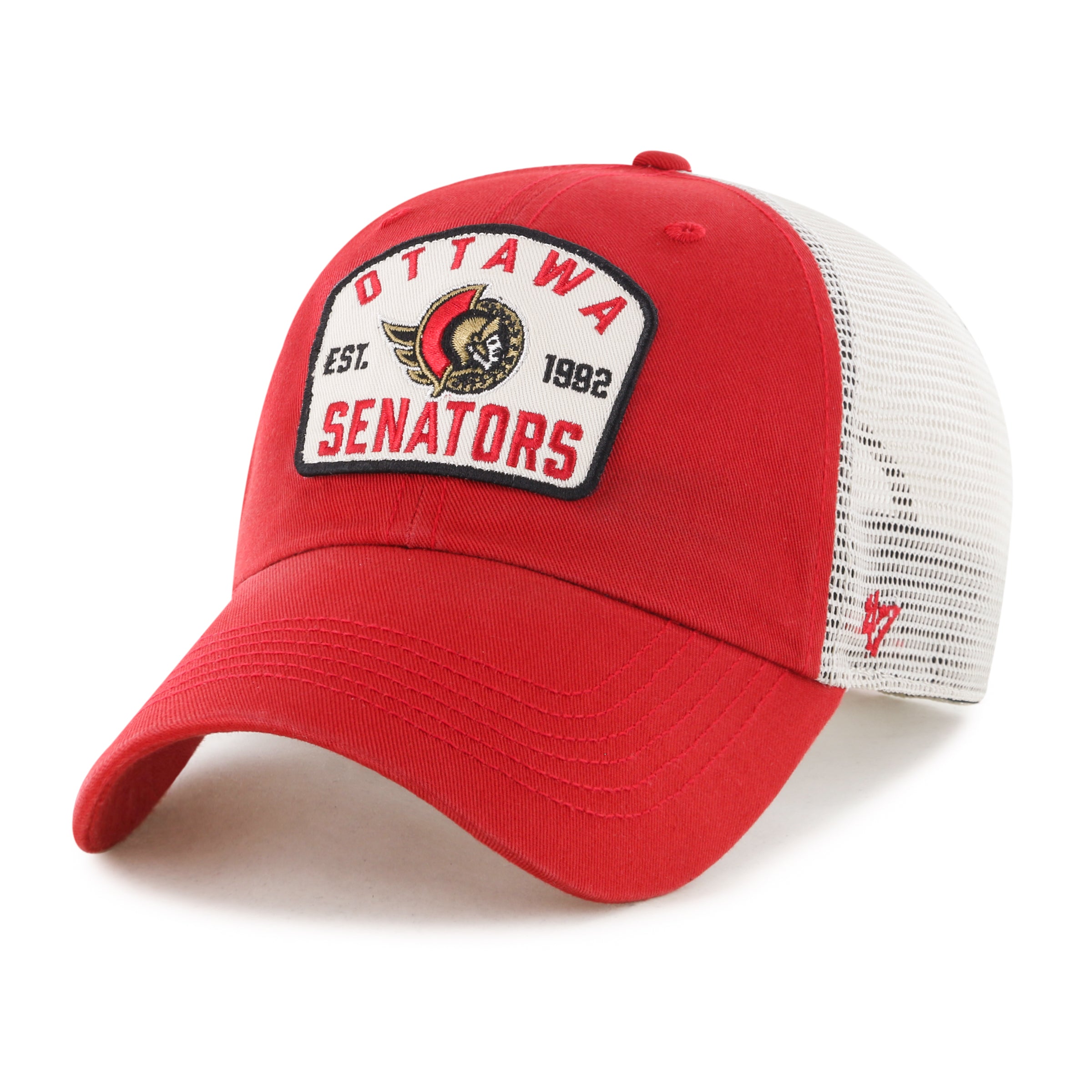 Ottawa Senators NHL 47 Brand Men's Red Mccall Clean Up Adjustable Hat