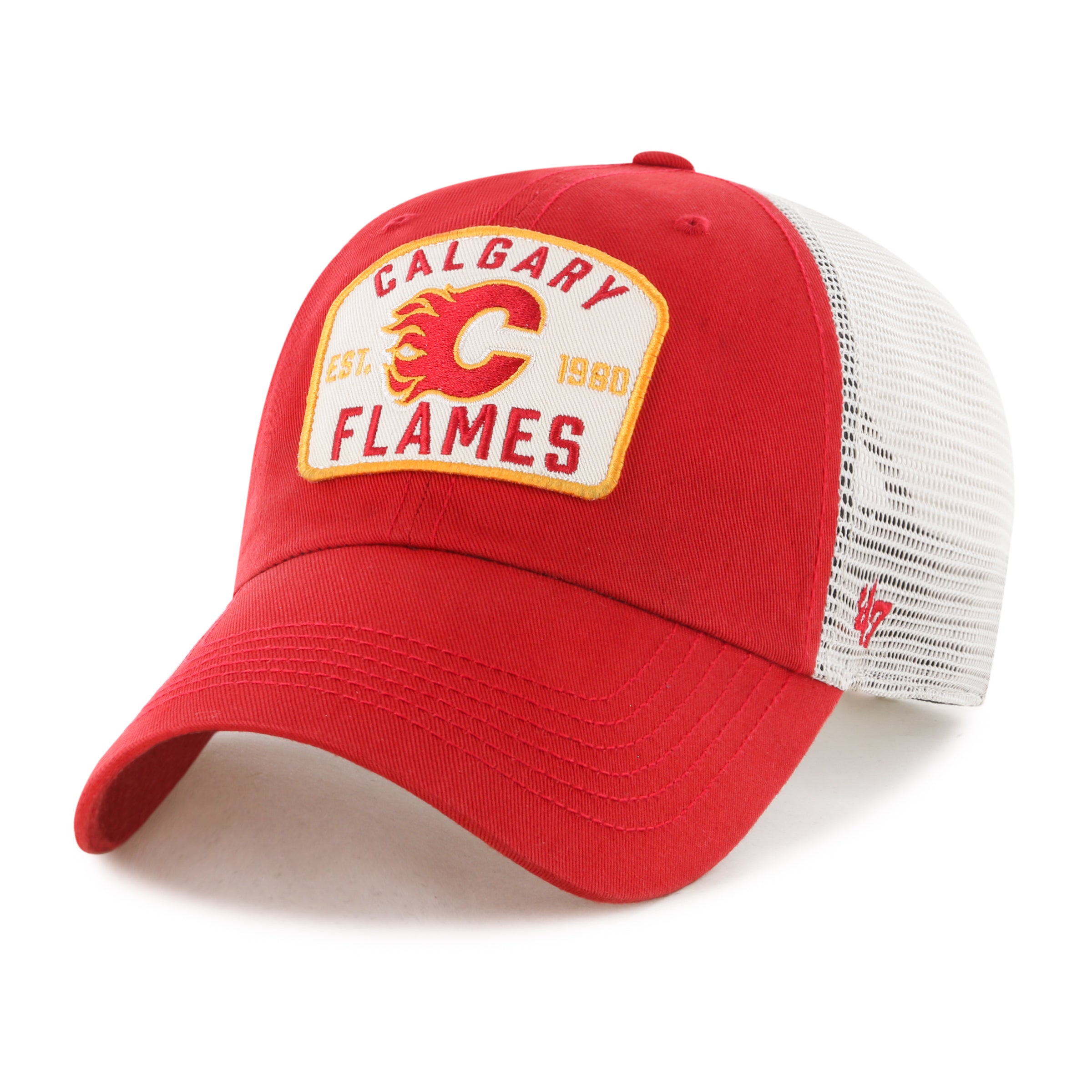 Calgary Flames NHL 47 Brand Men's Red Mccall Clean Up Adjustable Hat