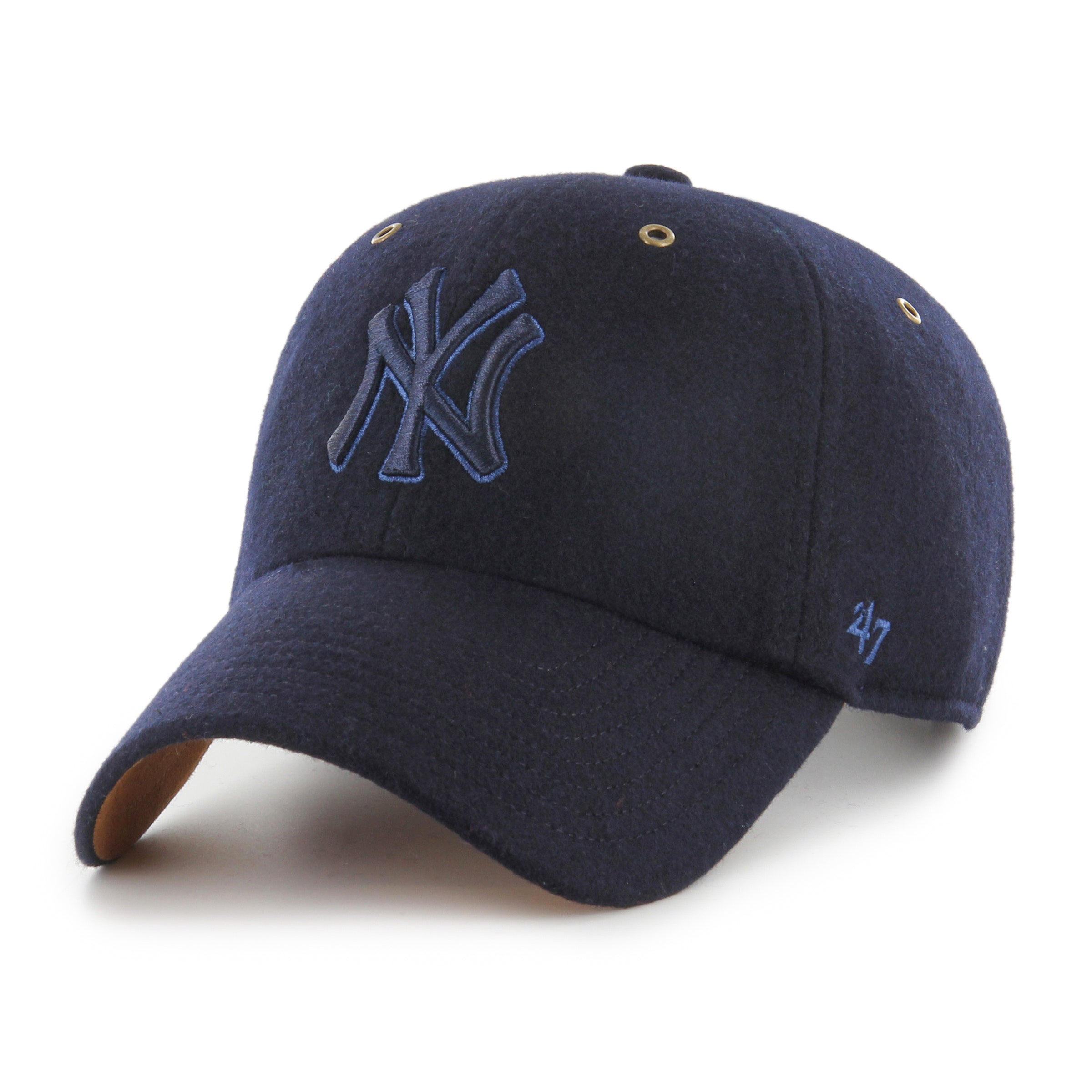 Casquette ajustable pour homme New York Yankees MLB 47 Brand Peacoat Clean Up bleu ton sur ton