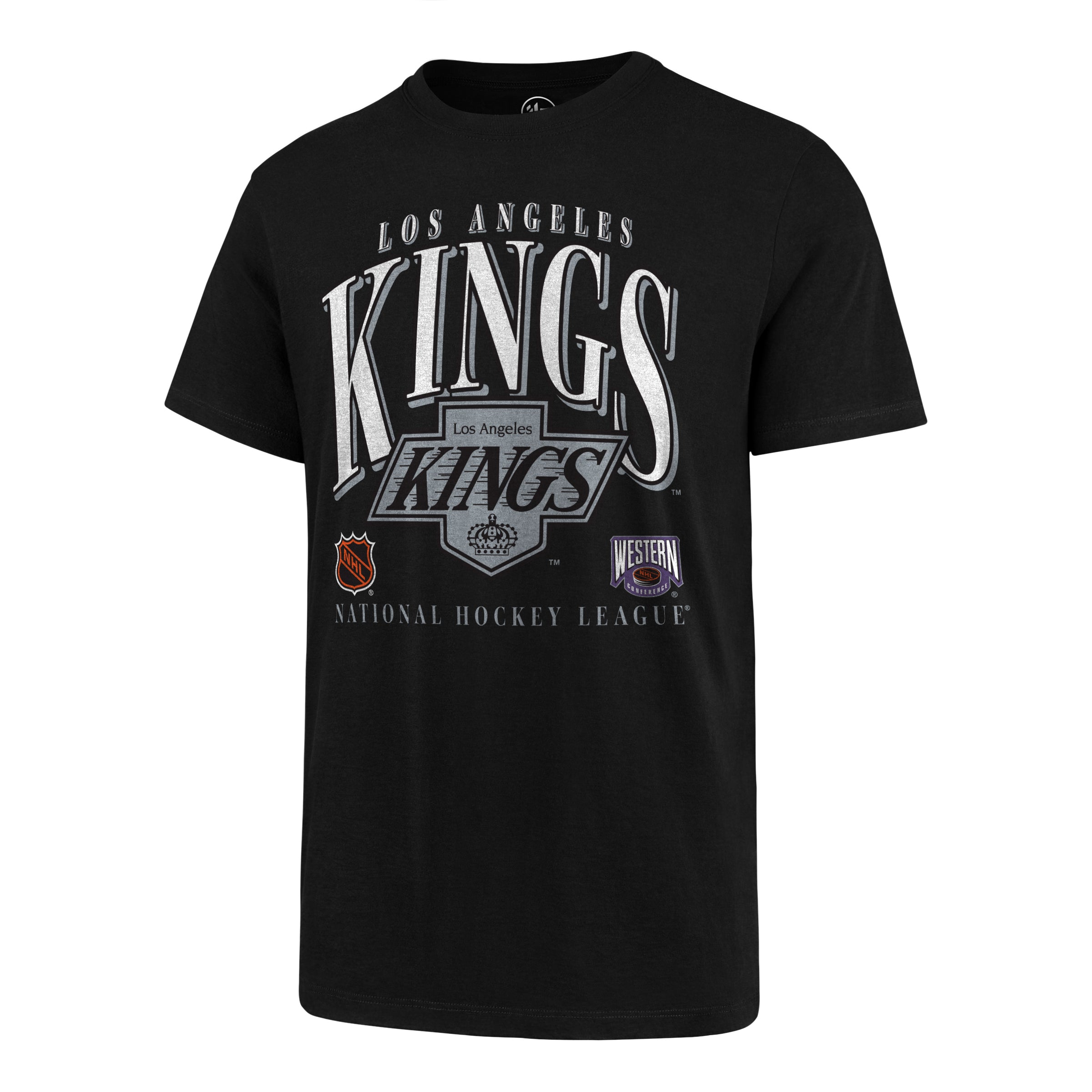 Los Angeles Kings NHL 47 Brand Men's Black Vintage Crease T-Shirt