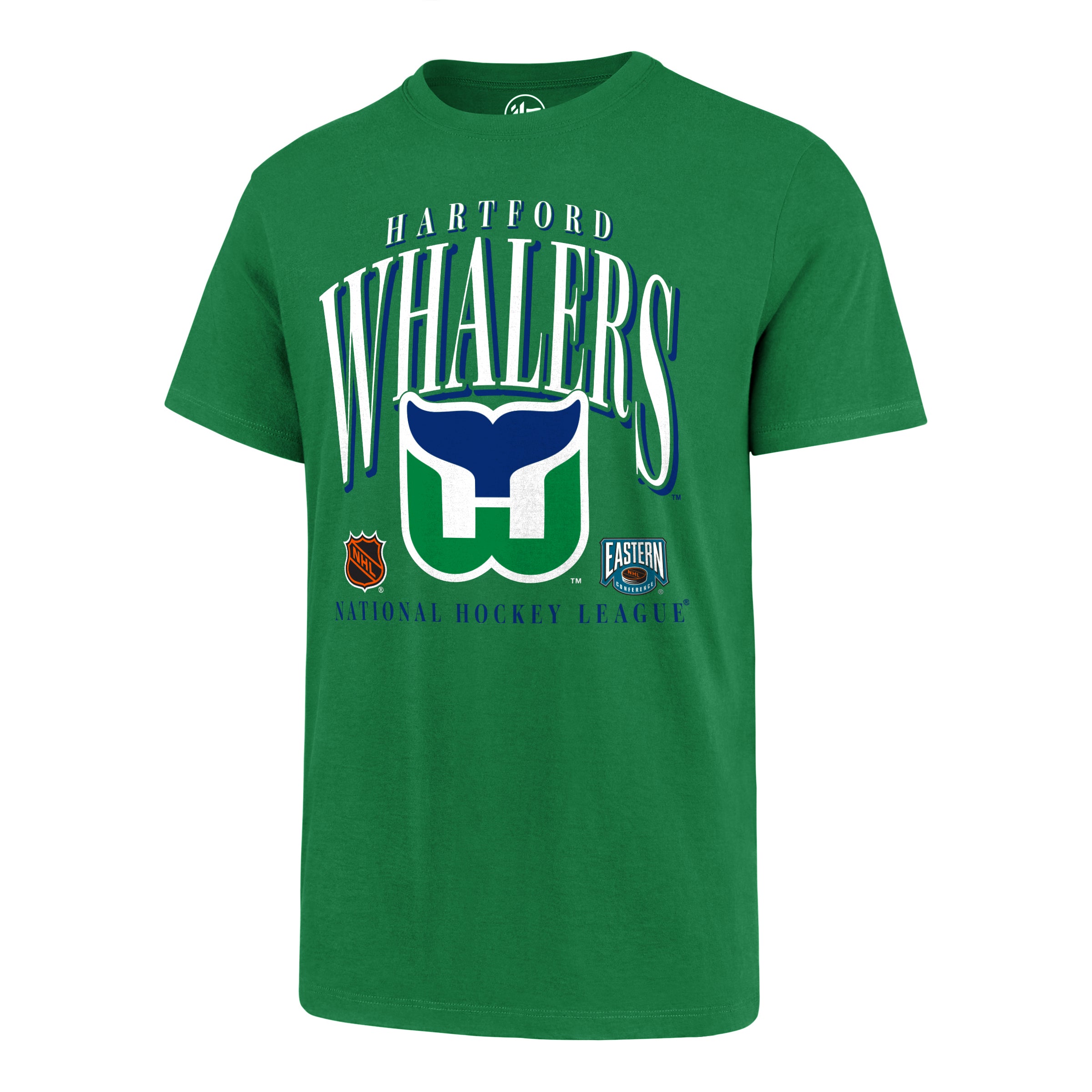 Hartford Whalers NHL 47 Brand Men's Green Vintage Crease T-Shirt