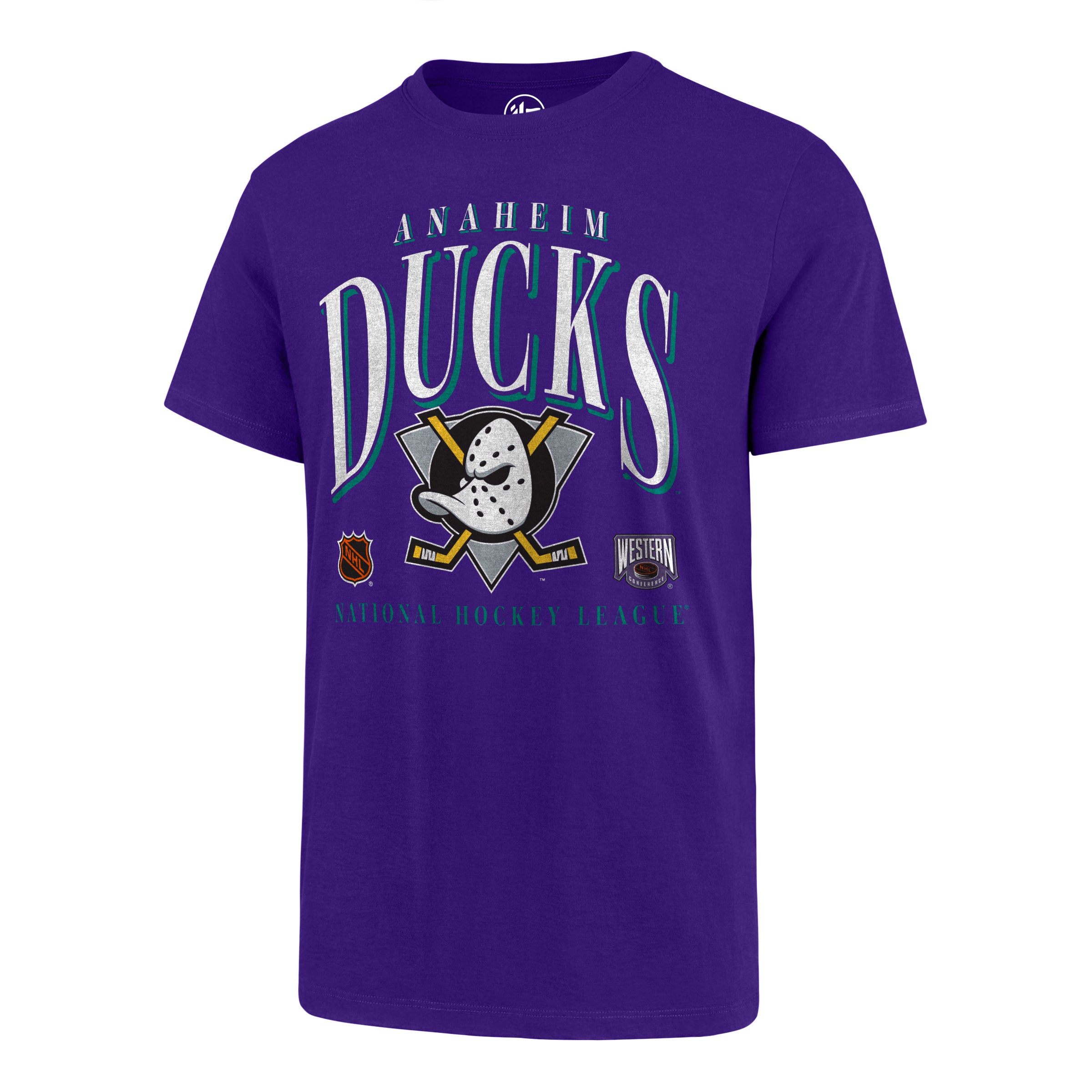 Anaheim Ducks NHL 47 Brand Men's Purple Vintage Crease T-Shirt