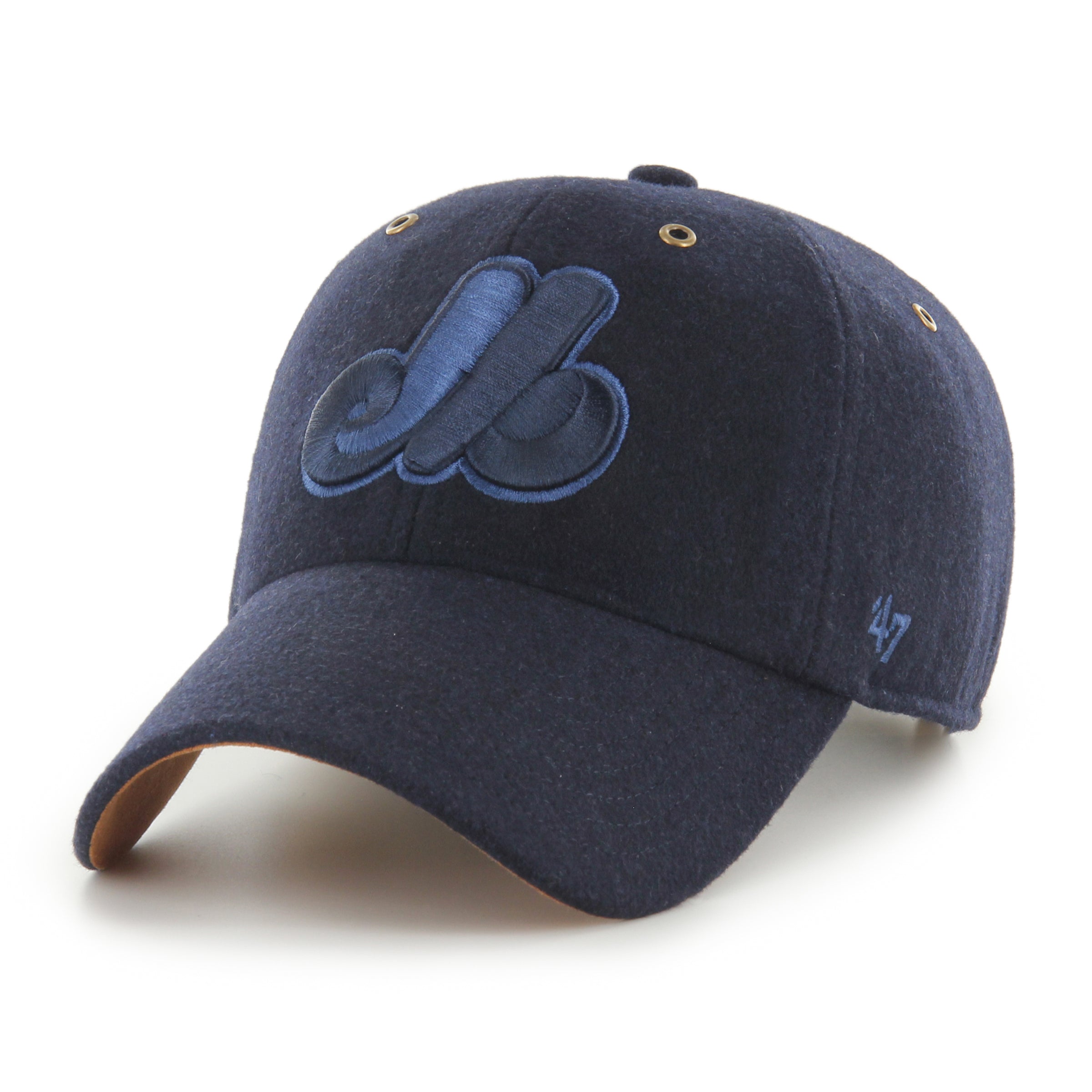 Casquette ajustable de nettoyage Peacoat bleu ton sur ton pour homme des Expos de Montréal de la MLB 47 Brand