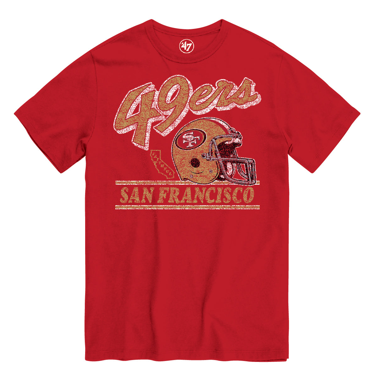 San Francisco 49ers NFL 47 Brand Men's Red Fly By T-Shirt