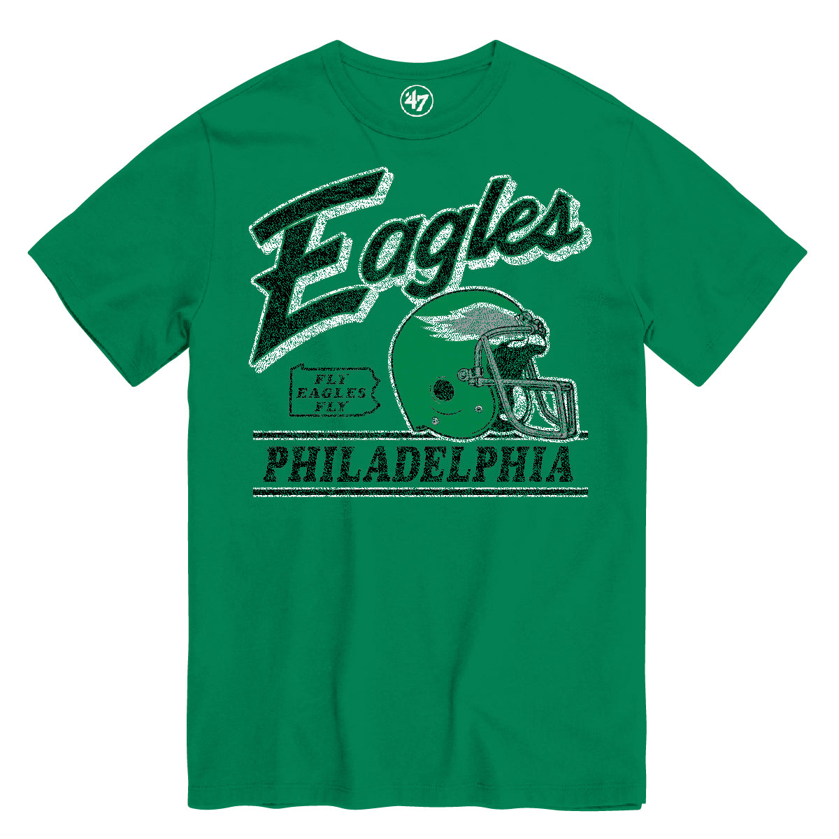 Philadelphia Eagles NFL 47 Brand Men's Green Classic Fly By T-Shirt