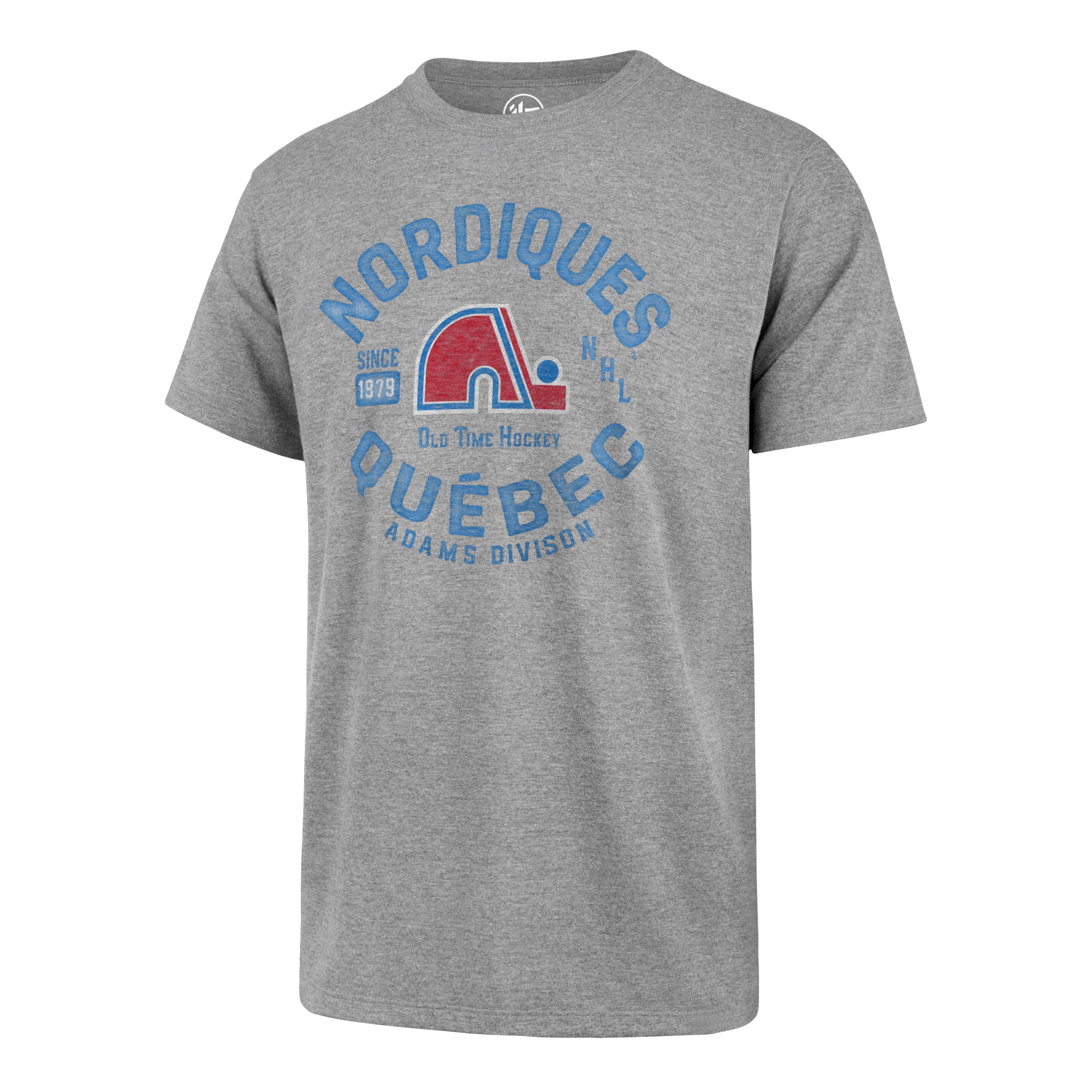 Quebec Nordiques NHL 47 Brand Men's Athletic Grey Dangle T-Shirt