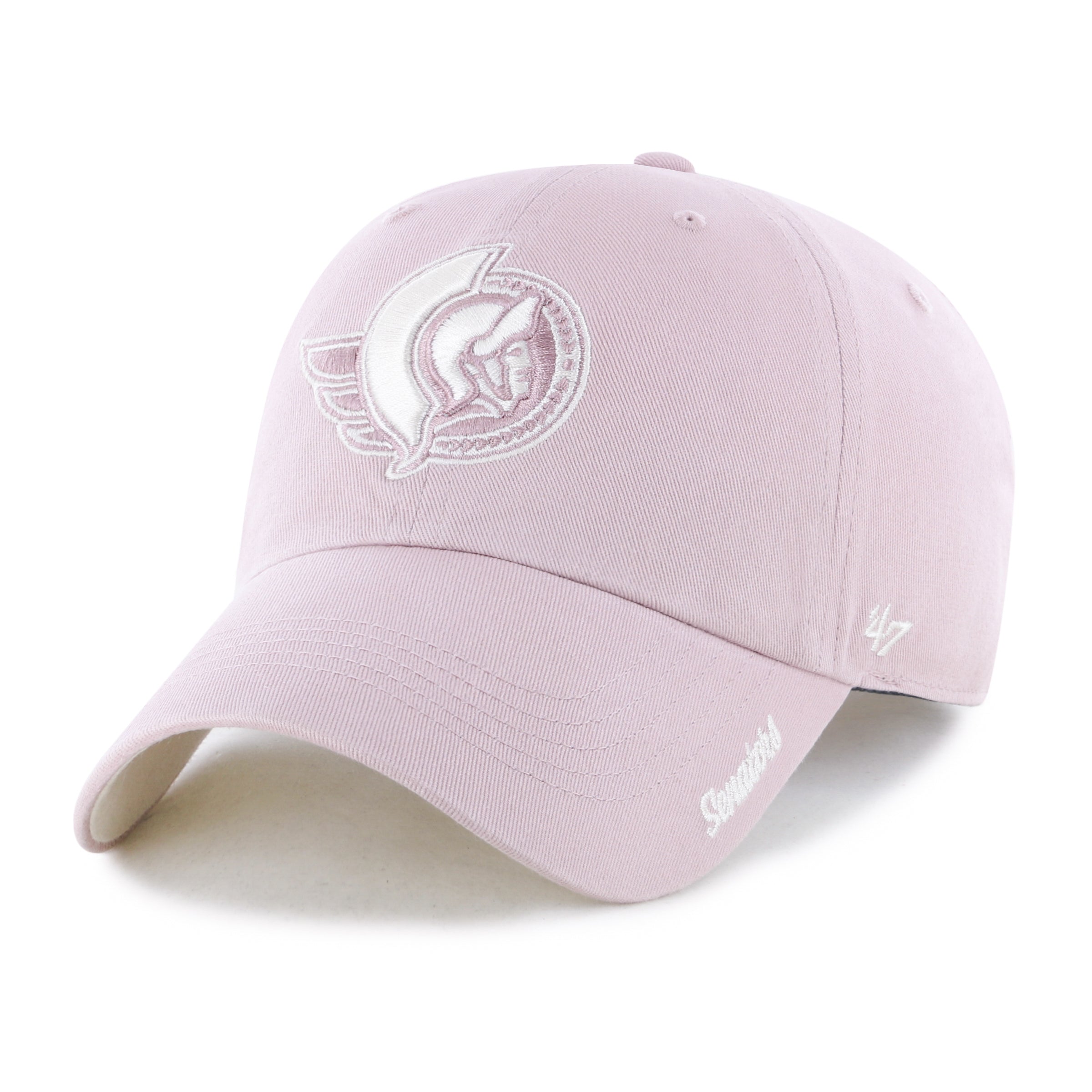 Ottawa Senators NHL 47 Brand Women's Pink Ballpark Cheer Clean Up Adjustable Hat