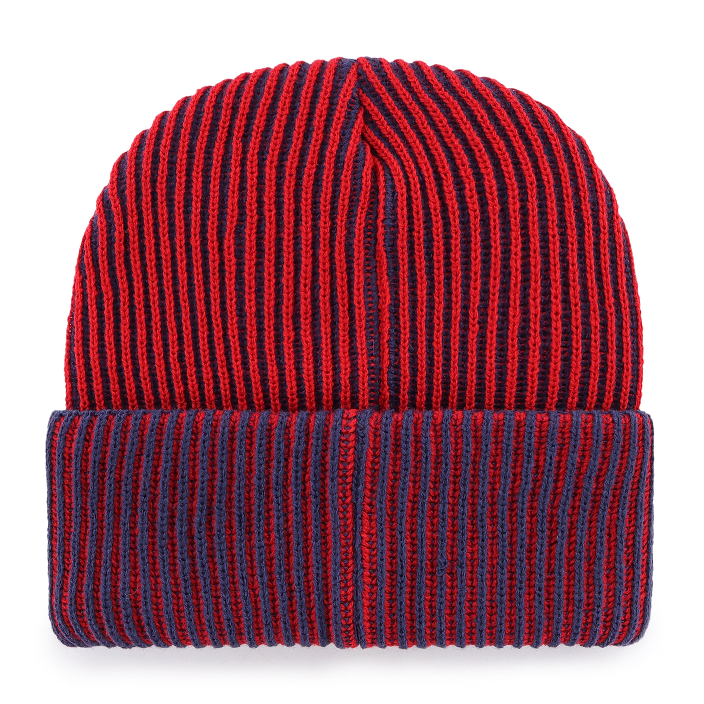 Bonnet en tricot à revers à pression à froid bleu marine/rouge 47 Brand des Canadiens de Montréal LNH pour hommes