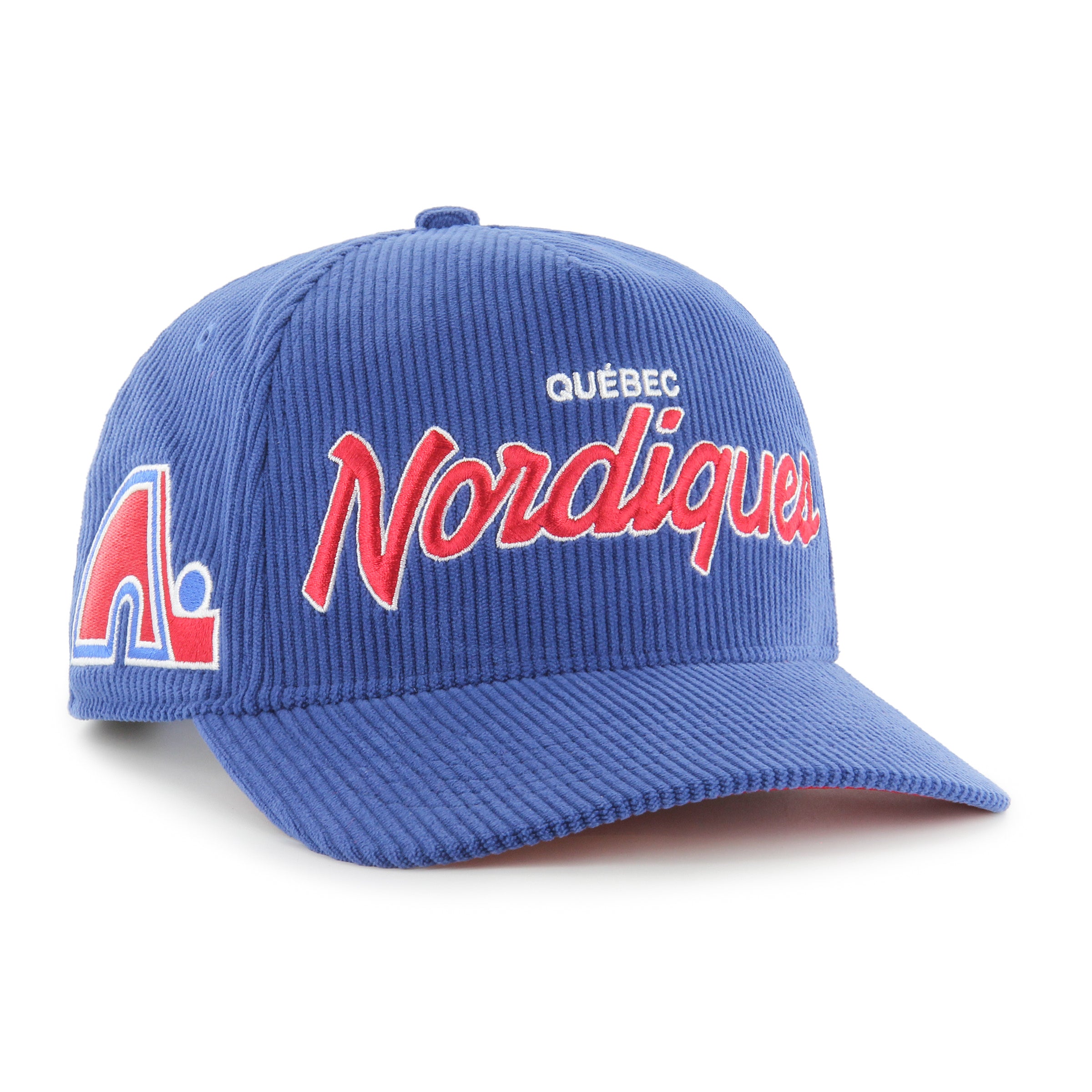 Quebec Nordiques NHL 47 Brand Men's Royal Crosstown Cord Arch Adjustable Hat