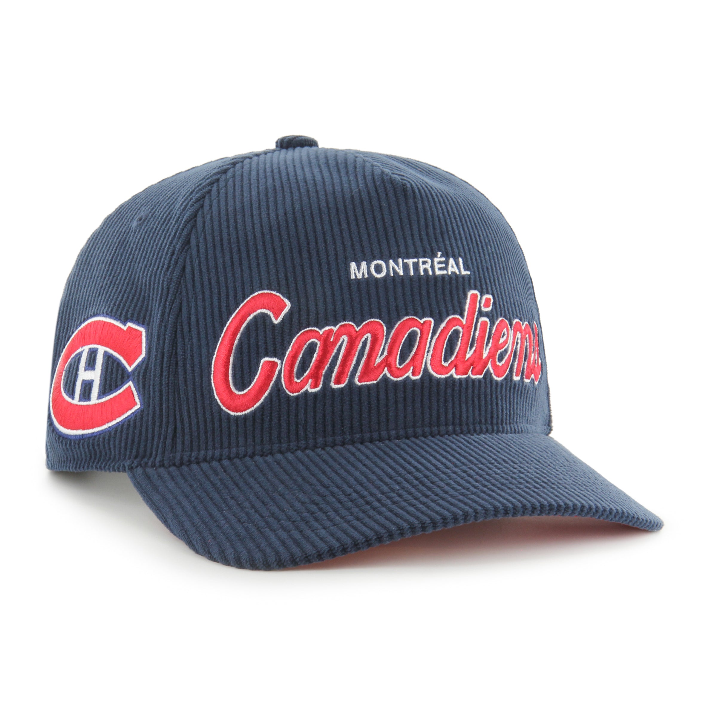 Montreal Canadiens NHL 47 Brand Men's Navy 1945 Crosstown Cord Arch Adjustable Hat