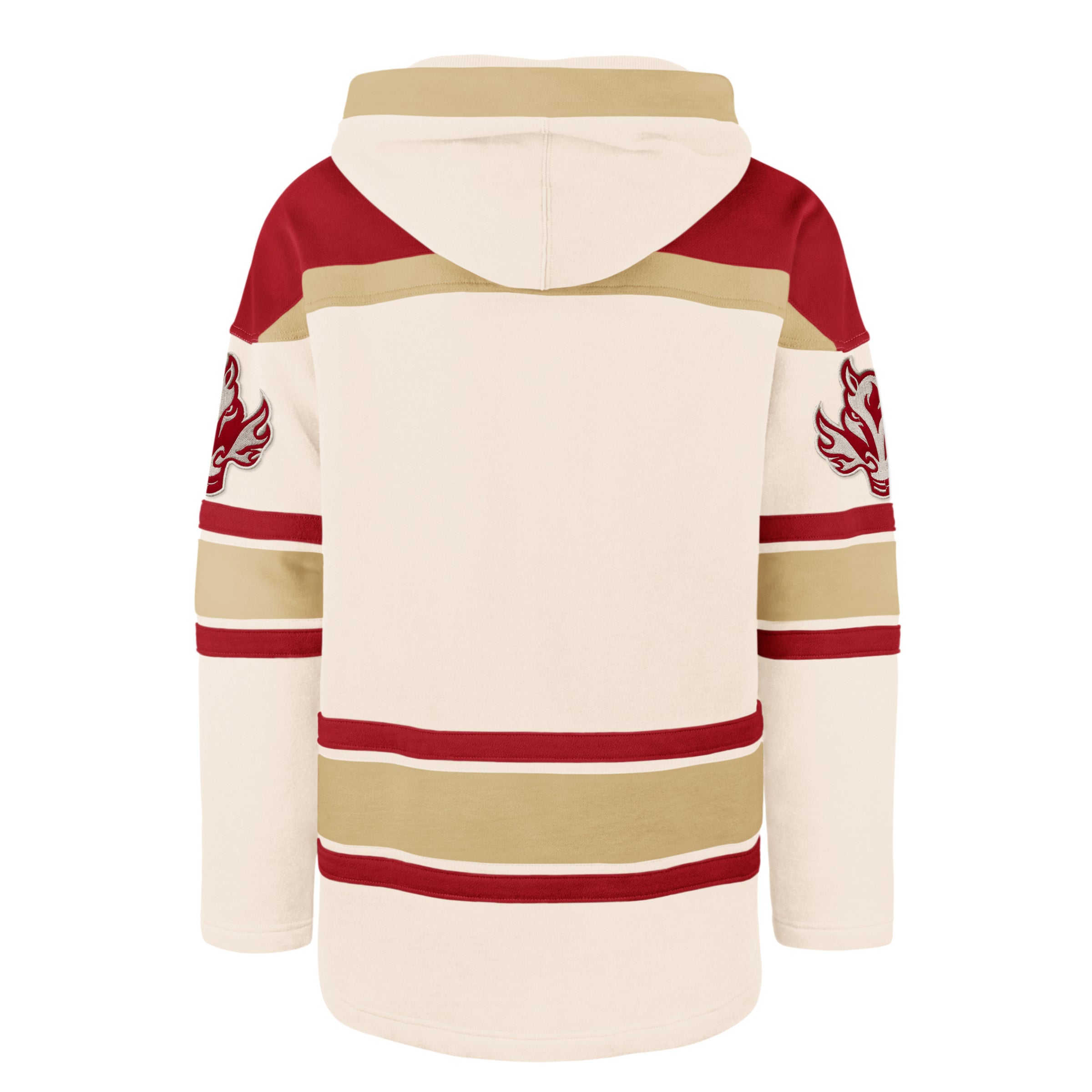 Calgary Flames NHL 47 Brand Men's Cream Nilley Superior Lacer Hoodie