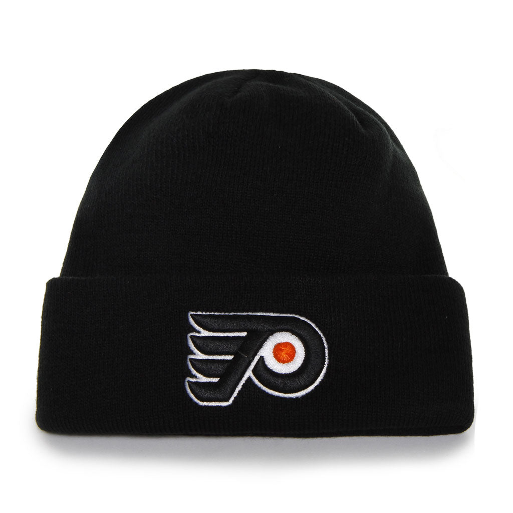 Bonnet tricoté à revers surélevé noir pour homme de la marque NHL 47 des Flyers de Philadelphie