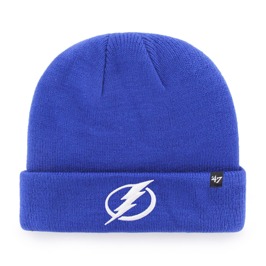 Bonnet en tricot à revers surélevé Royal pour homme de la marque NHL 47 du Lightning de Tampa Bay