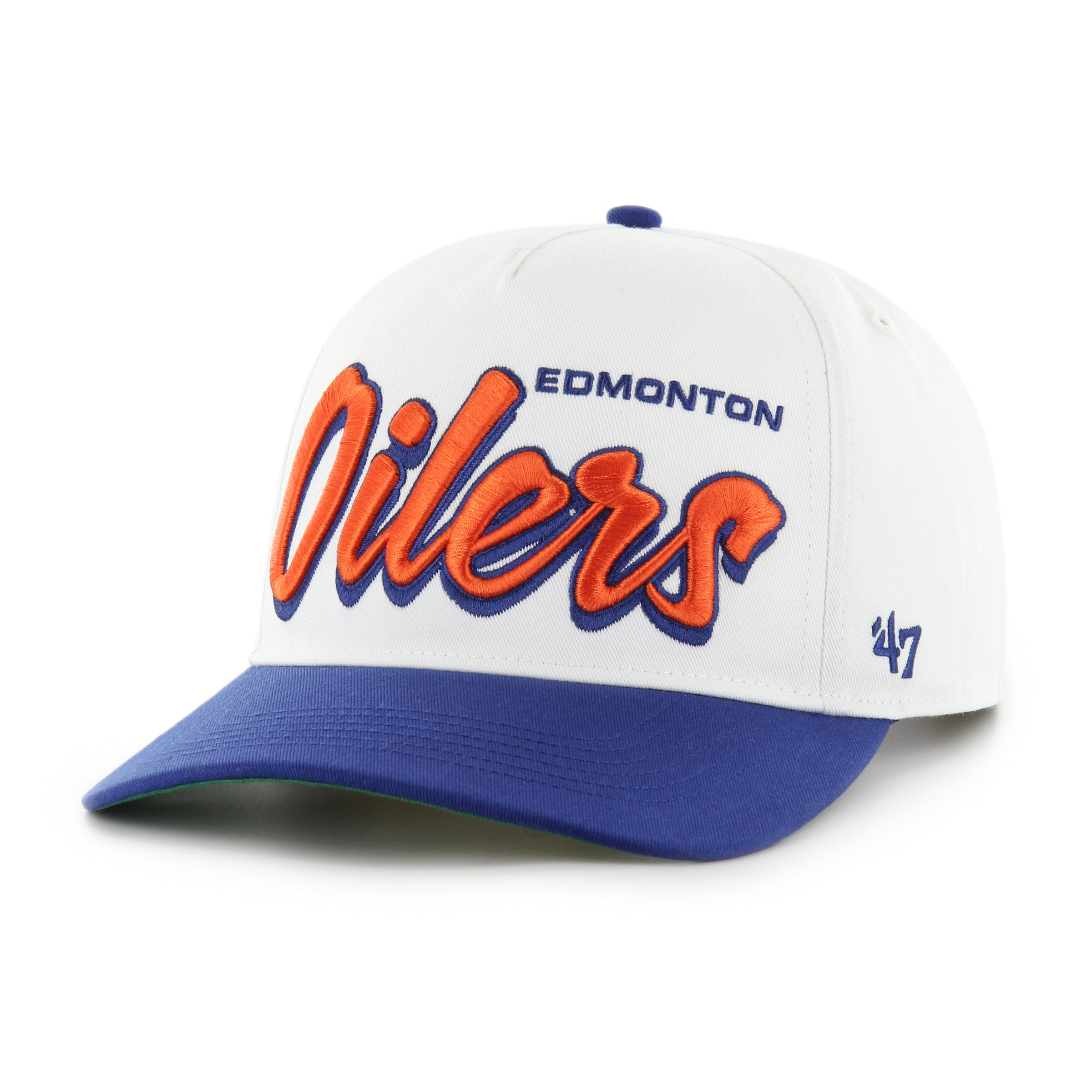 Edmonton Oilers NHL 47 Brand White Men's Drop Shadow Hitch Snapback Hat