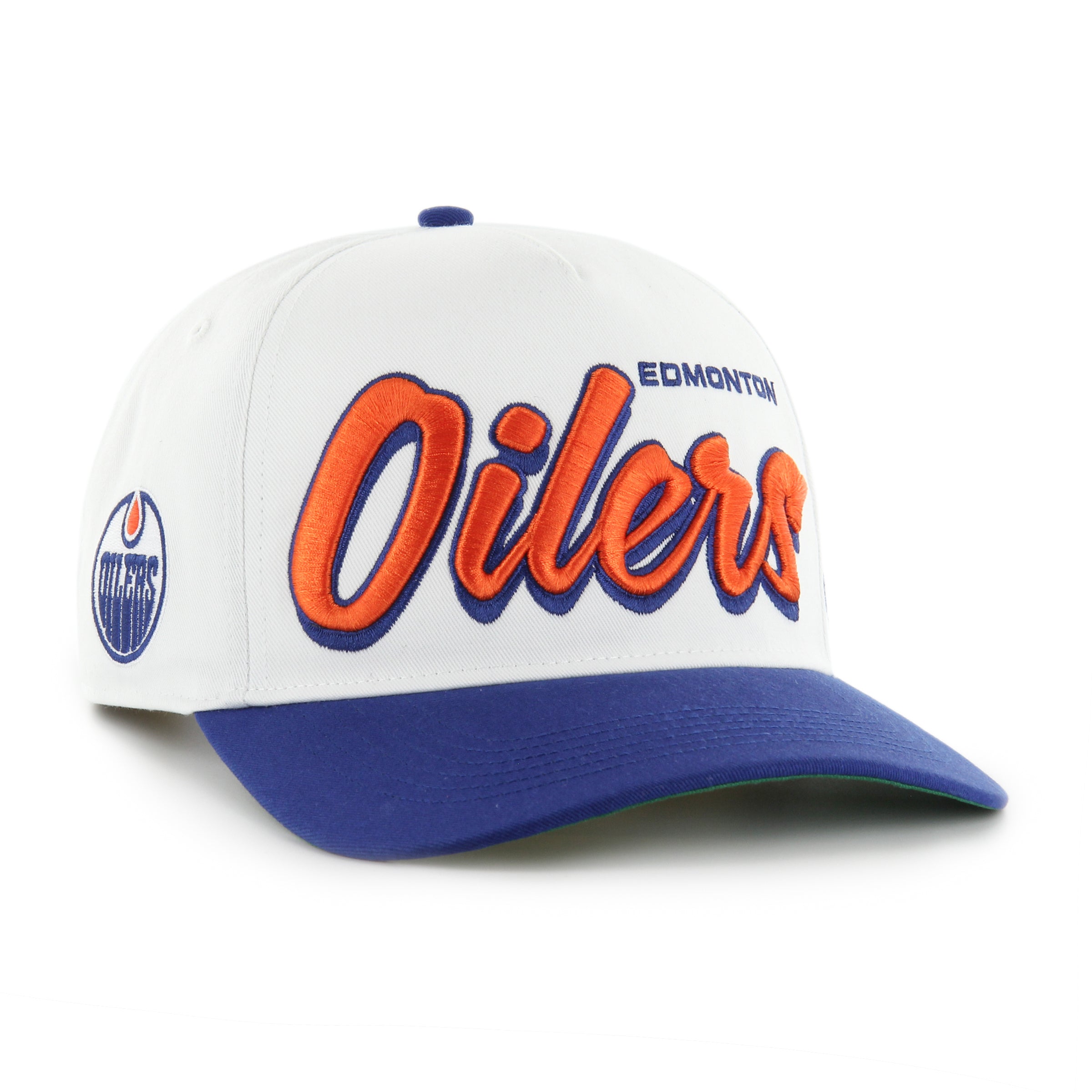 Edmonton Oilers NHL 47 Brand White Men's Drop Shadow Hitch Snapback Hat