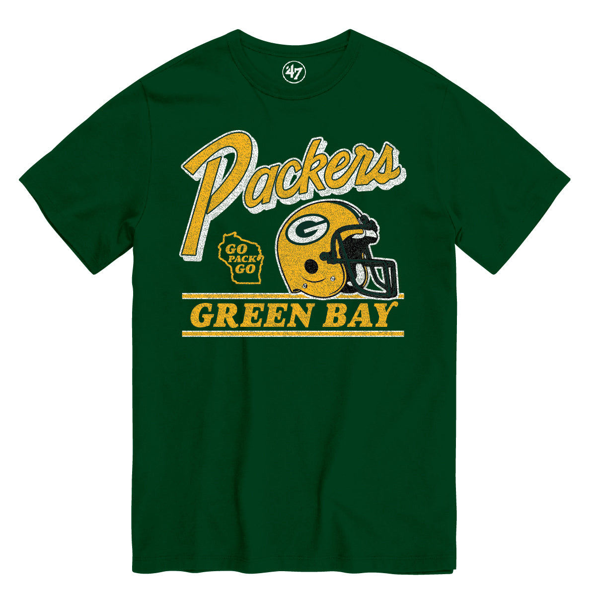 Green Bay Packers NFL 47 Brand Men's Green Legacy Fly By T-Shirt