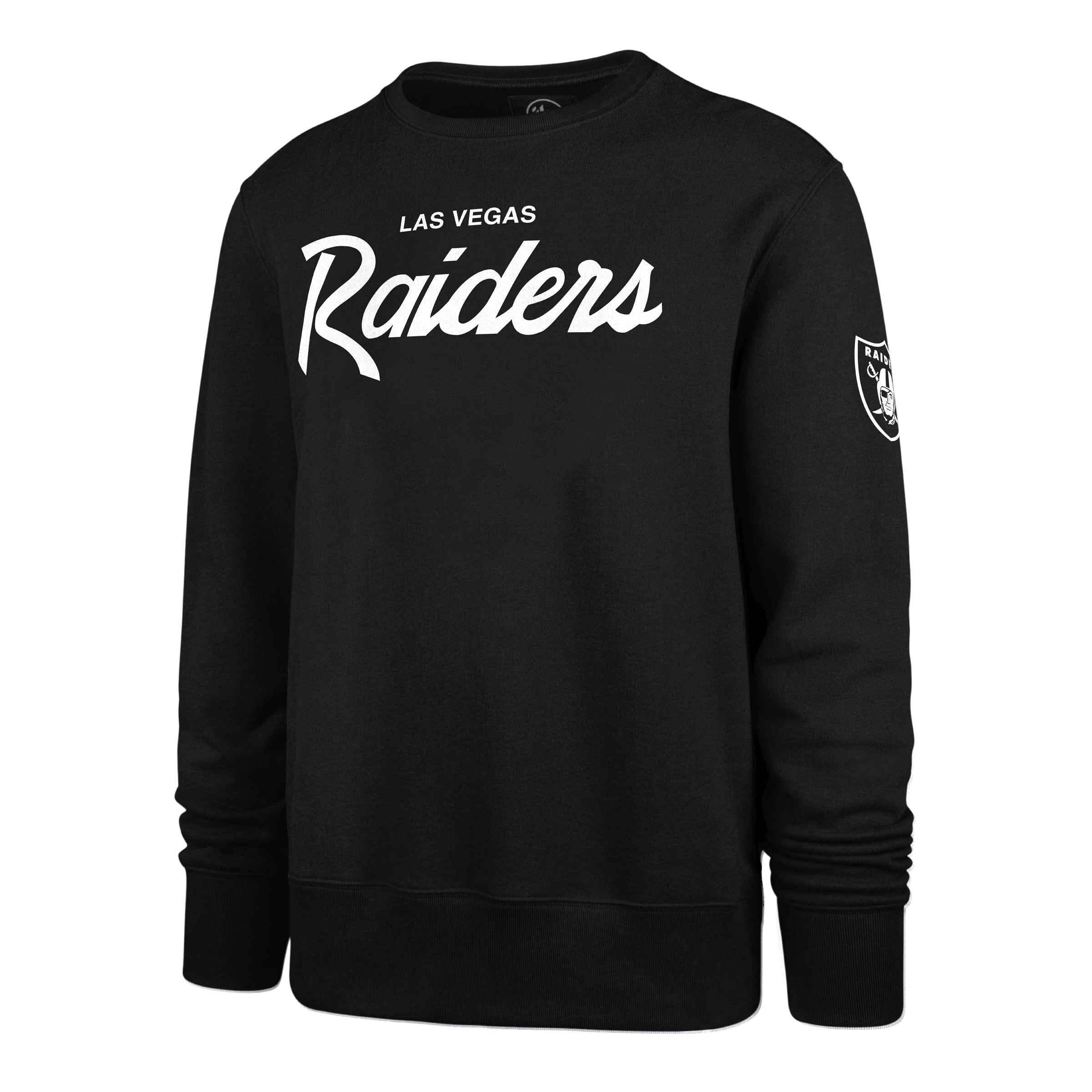 Las Vegas Raiders NFL 47 Brand Men's Black Fleece Attitude Crew Sweater