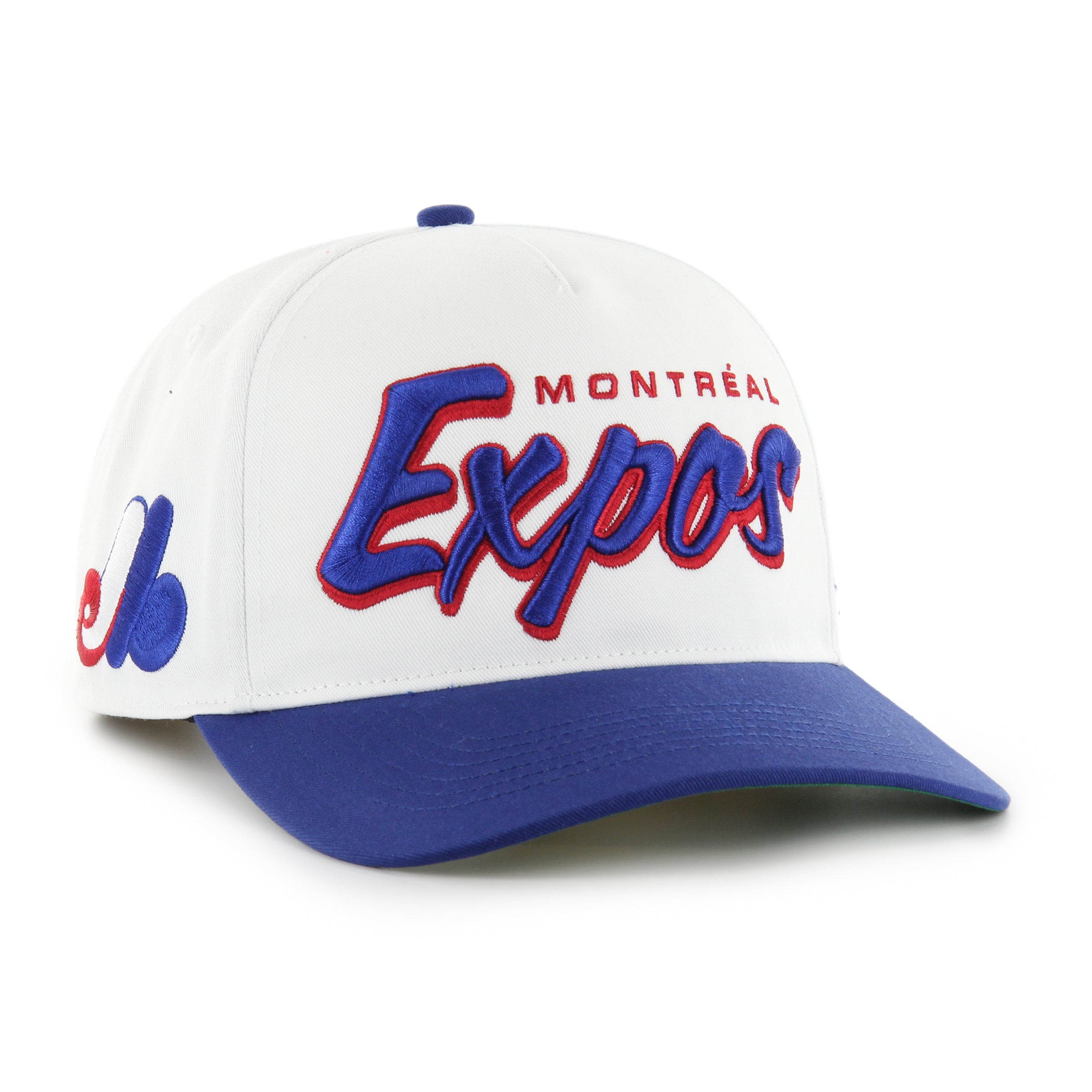 Casquette Snapback MLB 47 Brand pour homme des Expos de Montréal, blanche, avec logo Drop Shadow Hitch